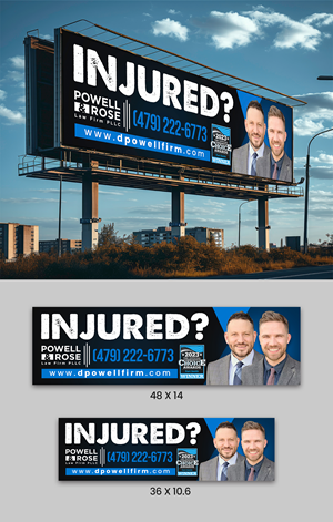 Diseño de Cartelera por ArtHive para Law Offices of David L Powell, PLLC | Diseño: #33157696