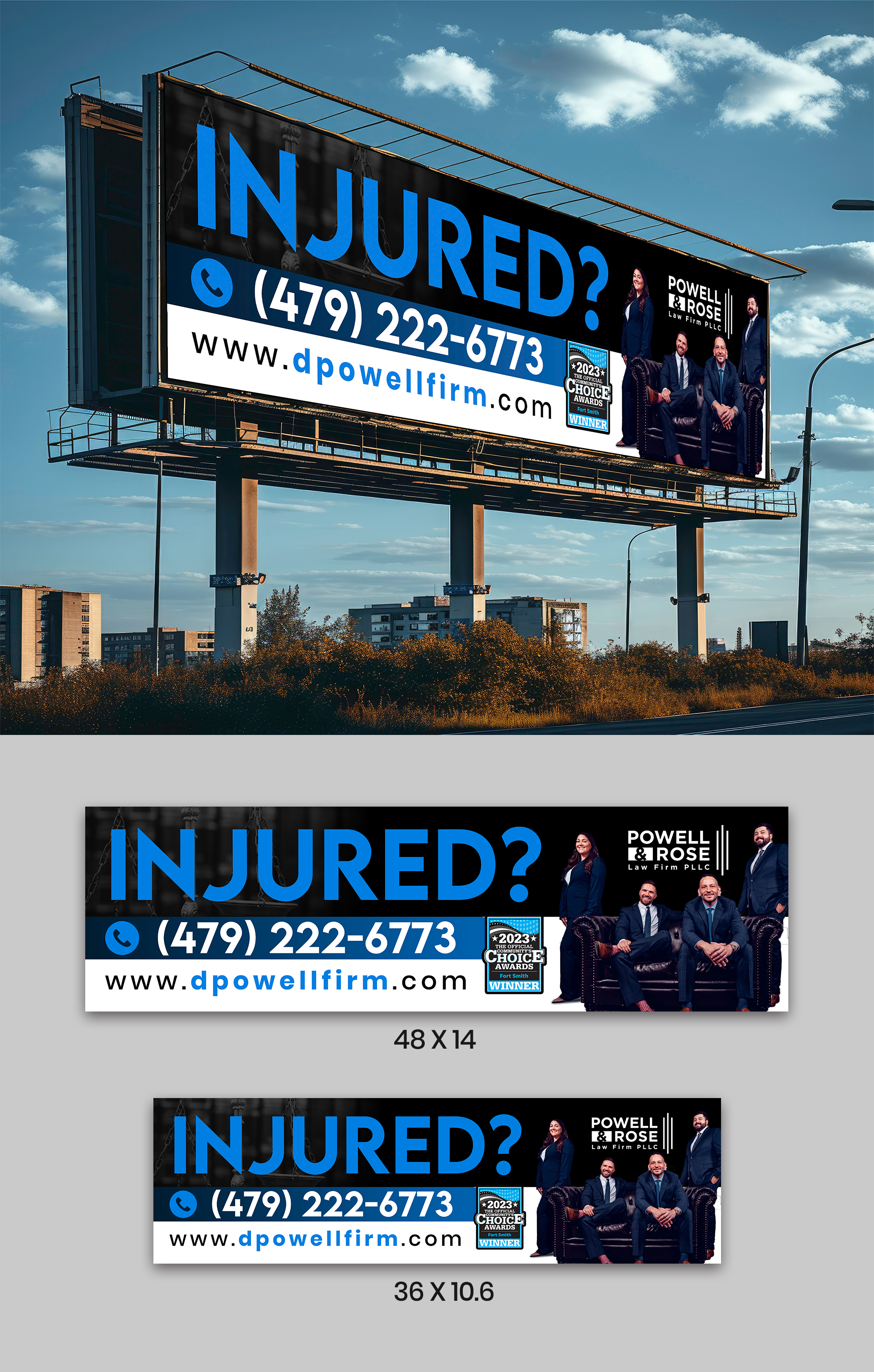 Diseño de Cartelera por ArtHive para Law Offices of David L Powell, PLLC | Diseño #33157771