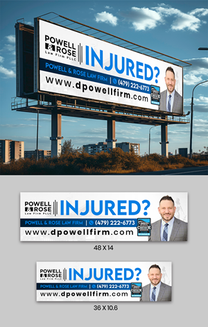 Diseño de Cartelera por ArtHive para Law Offices of David L Powell, PLLC | Diseño: #33157780
