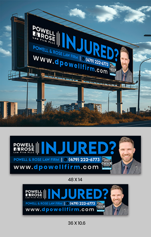Diseño de Cartelera por ArtHive para Law Offices of David L Powell, PLLC | Diseño: #33157781