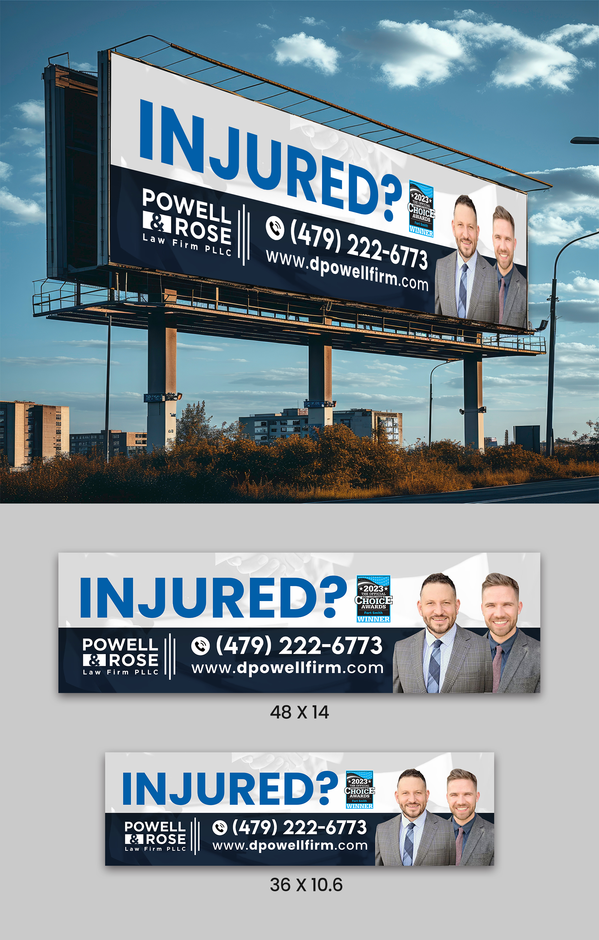 Werbetafel-Design von ArtHive für Law Offices of David L Powell, PLLC | Design #33157835