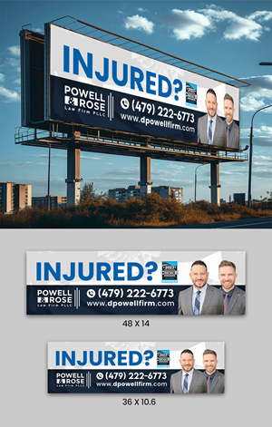 Werbetafel-Design von ArtHive für Law Offices of David L Powell, PLLC | Design: #33157835