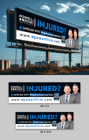 Werbetafel-Design von ArtHive für Law Offices of David L Powell, PLLC | Design: #33157839