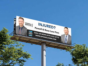 Diseño de Cartelera por Innovative Graphix para Law Offices of David L Powell, PLLC | Diseño: #33163626