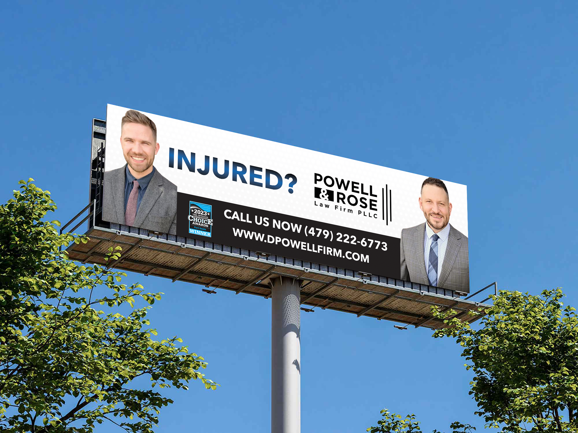 Diseño de Cartelera por Innovative Graphix para Law Offices of David L Powell, PLLC | Diseño #33163672