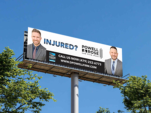 Diseño de Cartelera por Innovative Graphix para Law Offices of David L Powell, PLLC | Diseño: #33163672