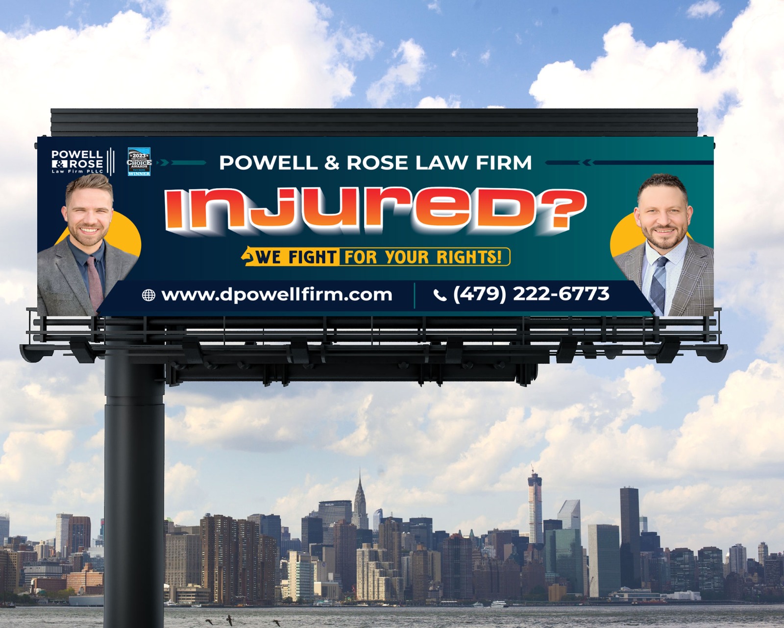 Werbetafel-Design von Design_Duo für Law Offices of David L Powell, PLLC | Design #33161043