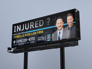 Diseño de Cartelera por Design_Duo para Law Offices of David L Powell, PLLC | Diseño: #33167760