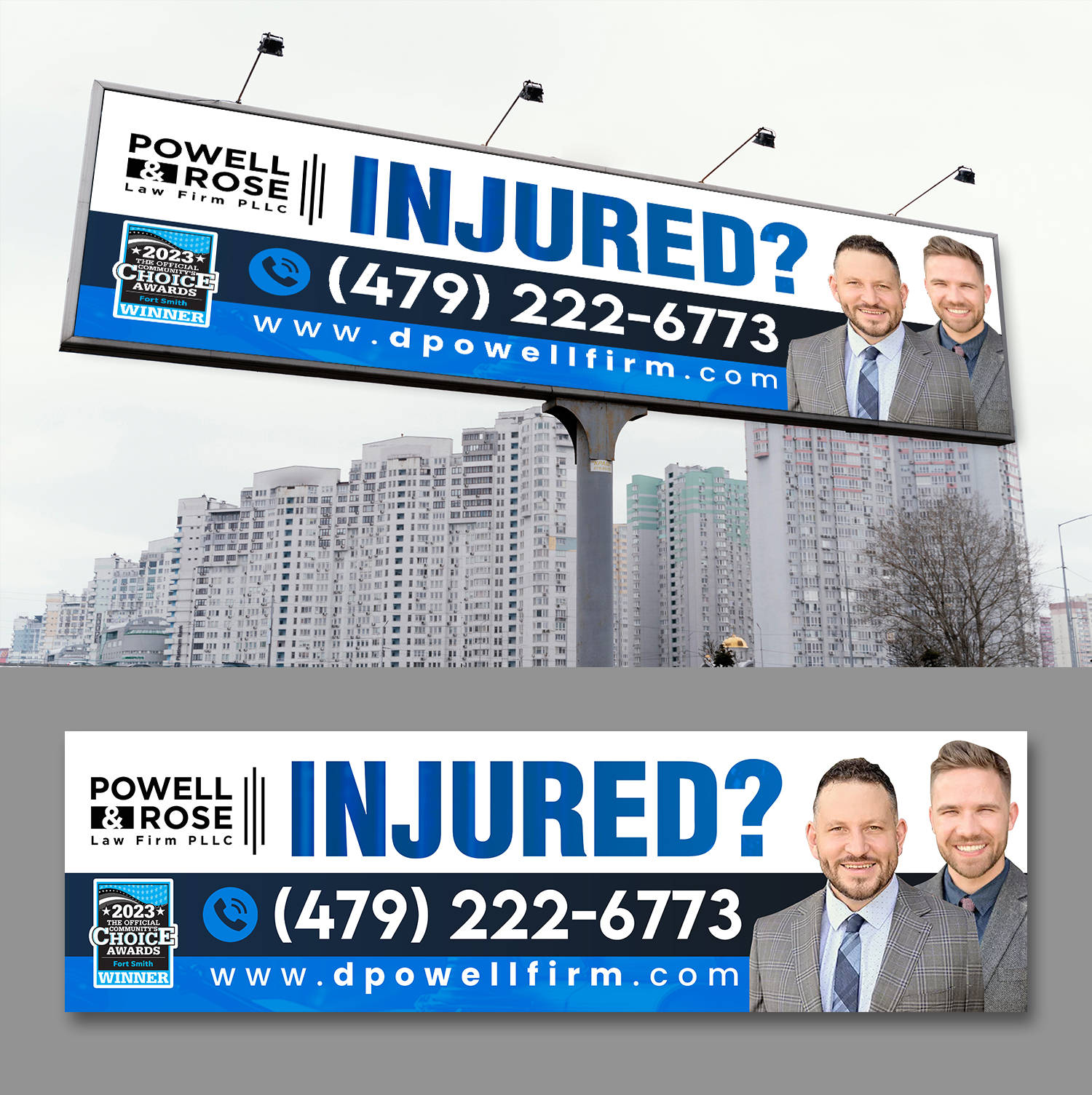 Billboard Design by debdesign for Law Offices of David L Powell, PLLC | Design #33166466