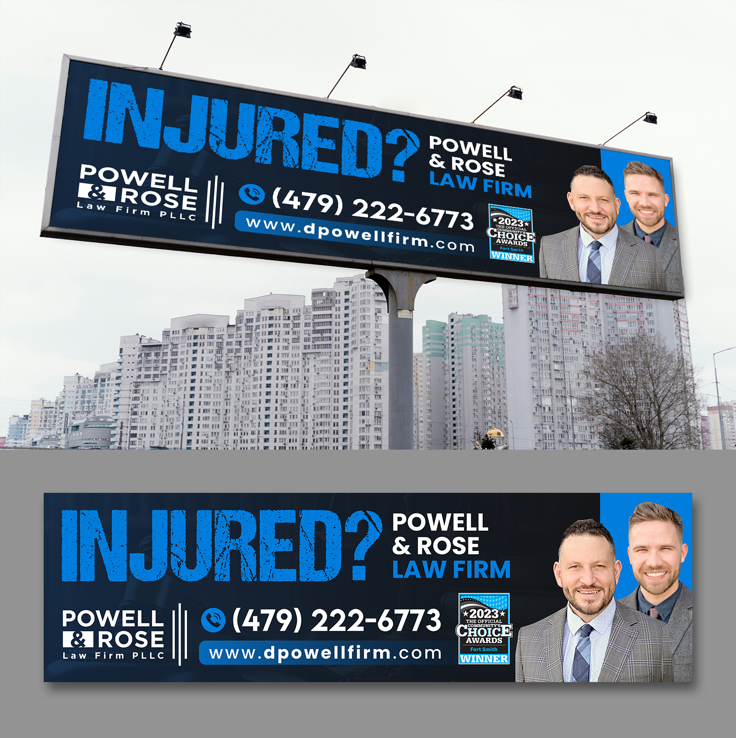 Billboard Design by debdesign for Law Offices of David L Powell, PLLC | Design #33166467