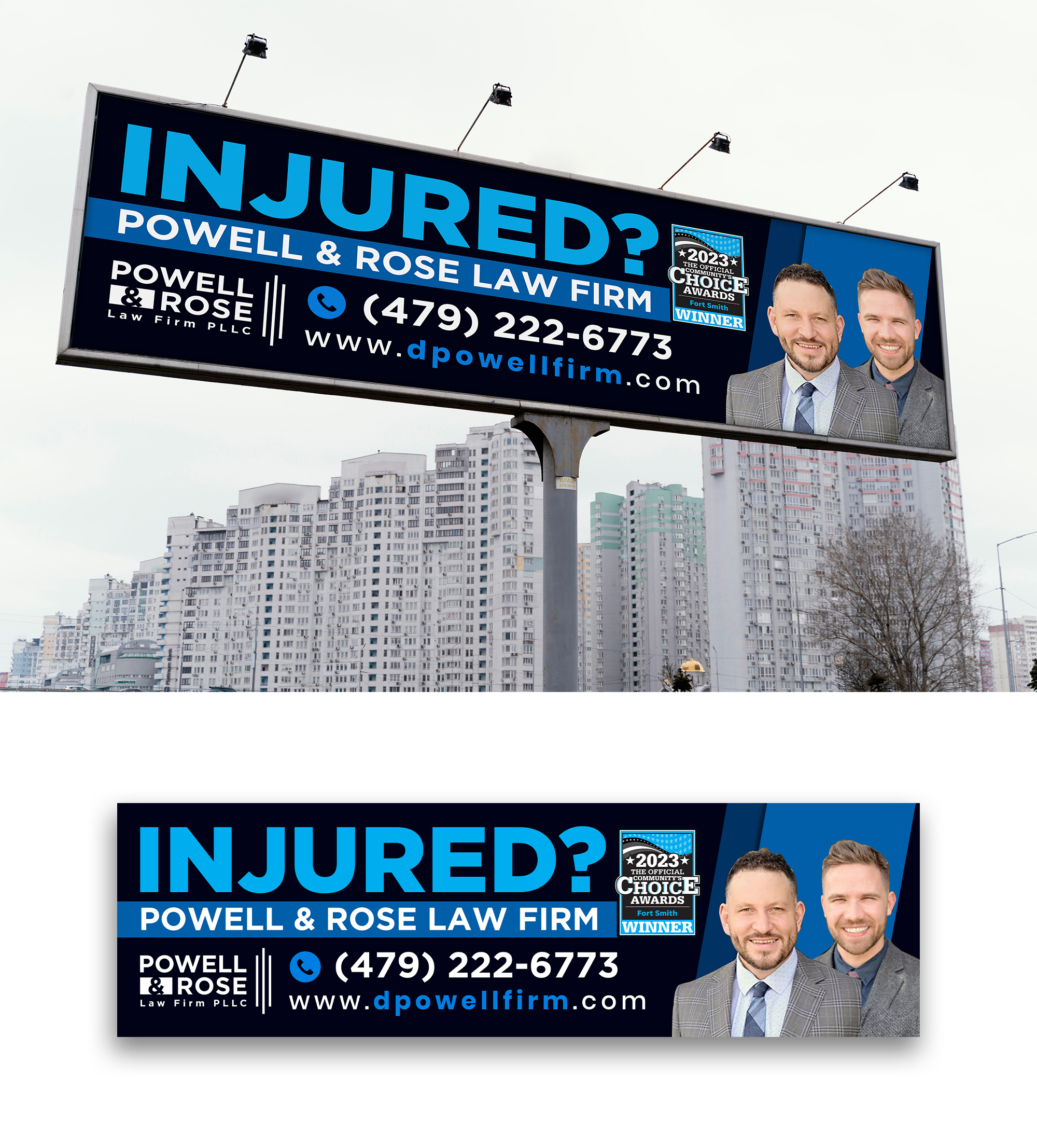 Diseño de Cartelera por debdesign para Law Offices of David L Powell, PLLC | Diseño #33166495
