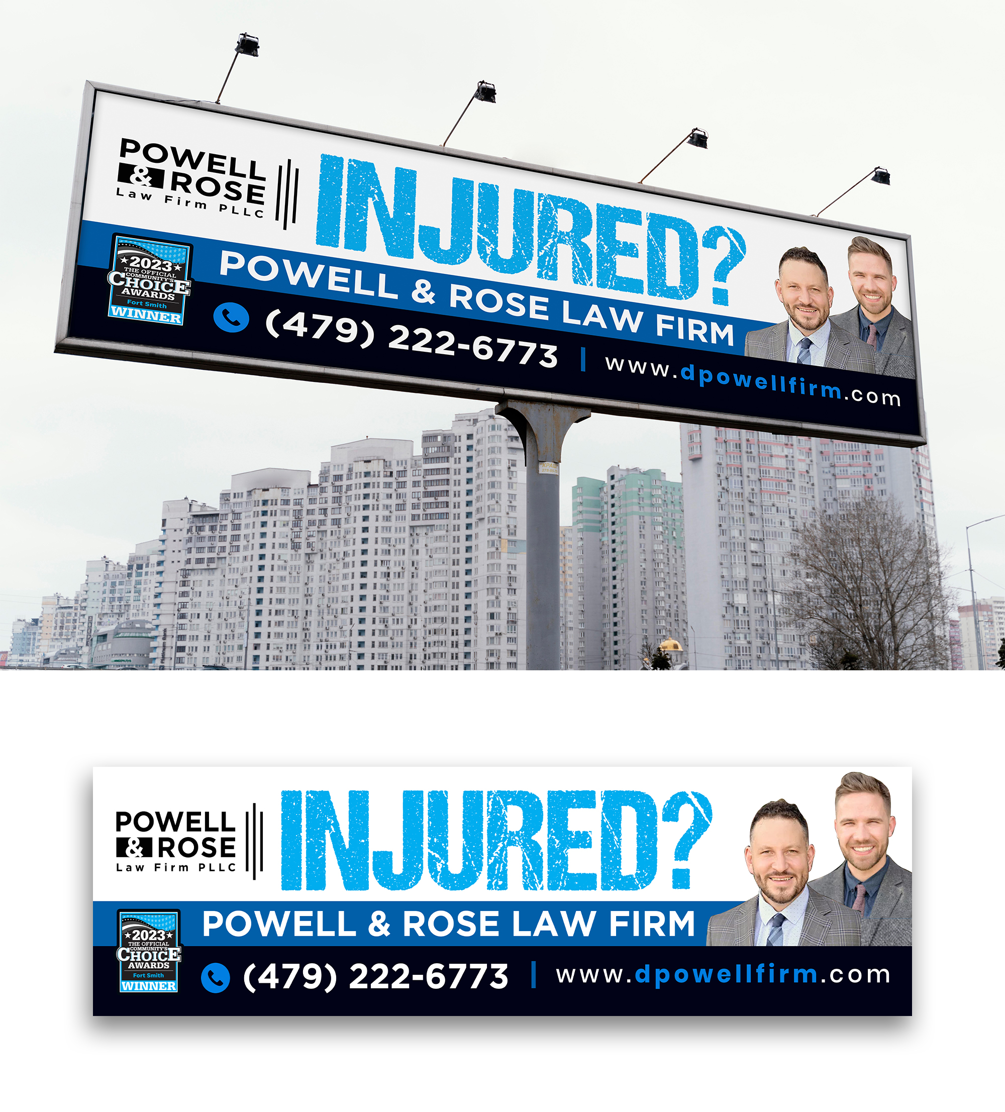 Diseño de Cartelera por debdesign para Law Offices of David L Powell, PLLC | Diseño #33166496