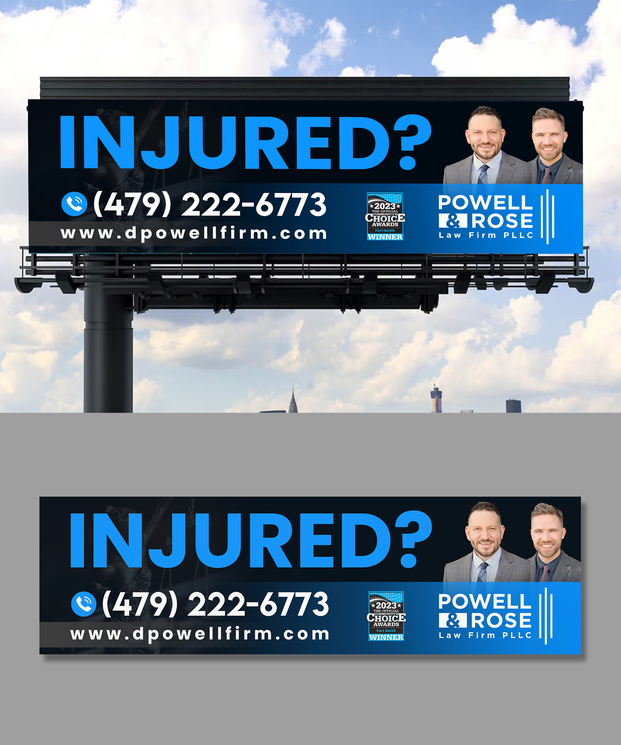 Billboard Design by debdesign for Law Offices of David L Powell, PLLC | Design #33166641