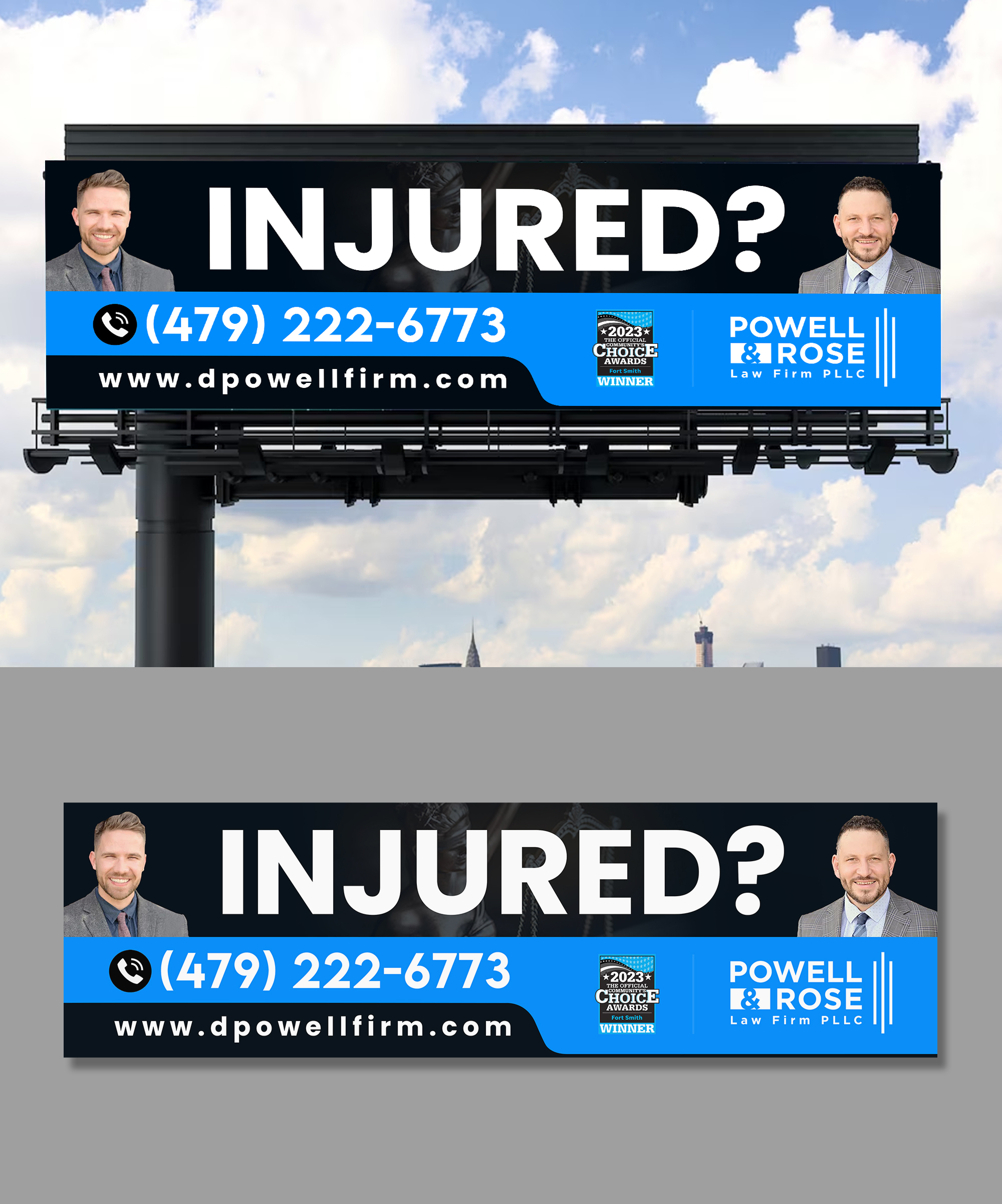 Diseño de Cartelera por debdesign para Law Offices of David L Powell, PLLC | Diseño #33166642