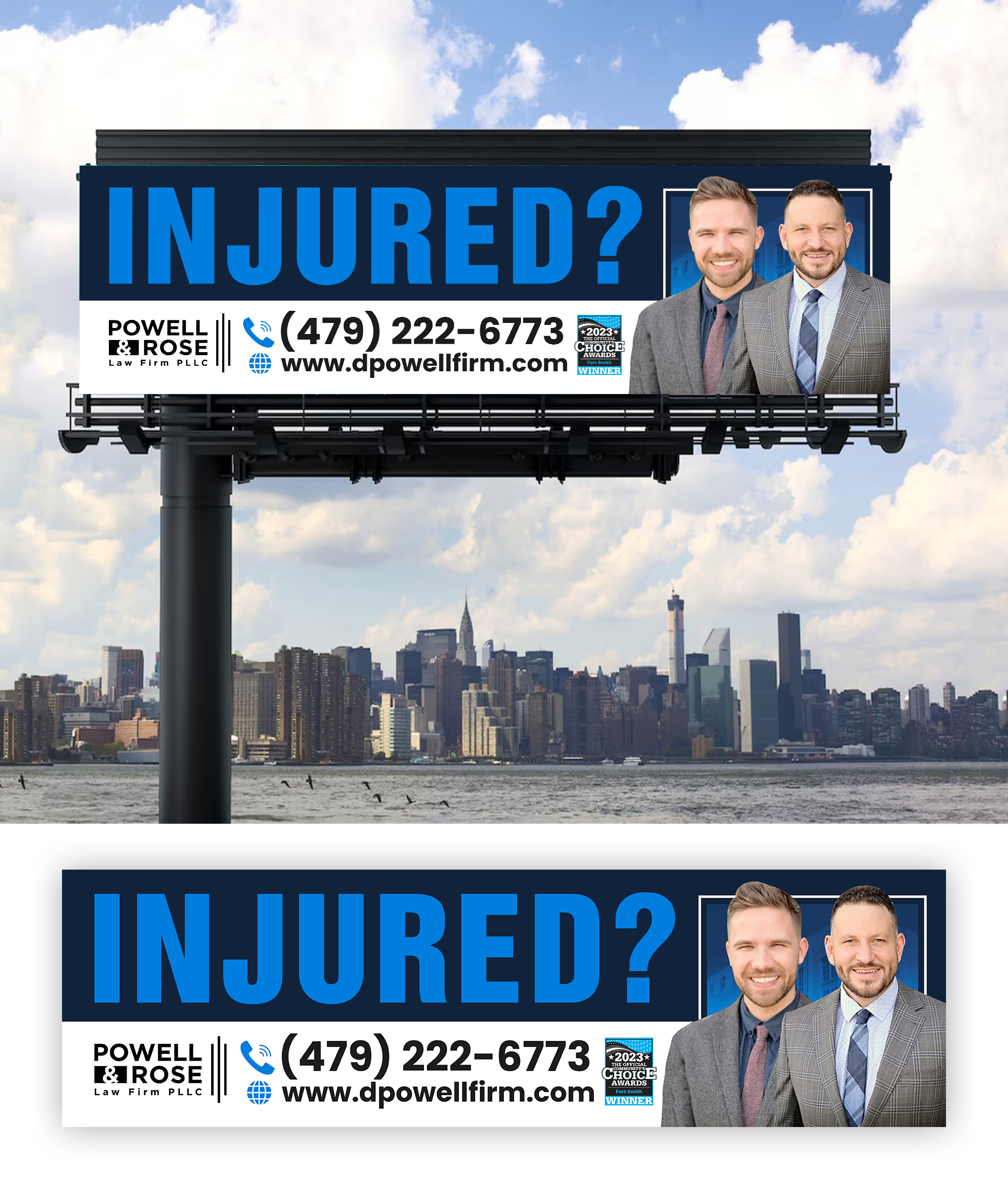 Billboard Design by debdesign for Law Offices of David L Powell, PLLC | Design #33166873