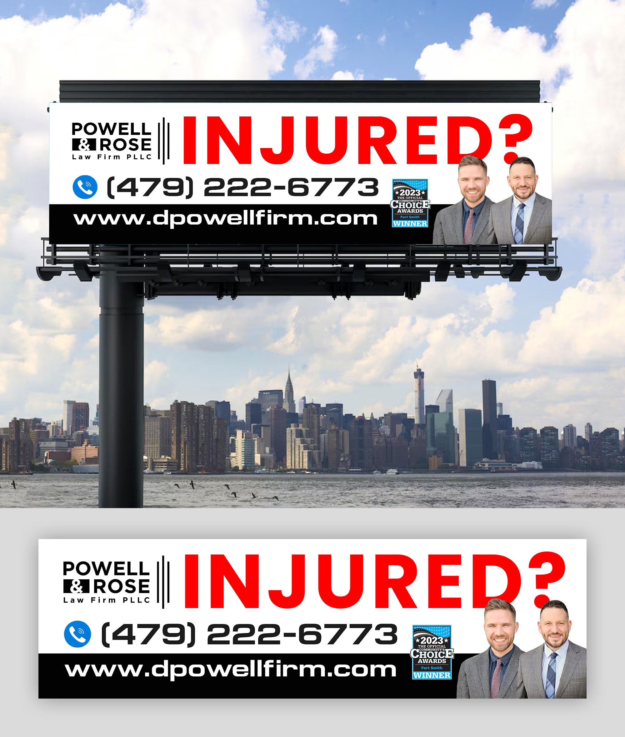Diseño de Cartelera por debdesign para Law Offices of David L Powell, PLLC | Diseño #33166874