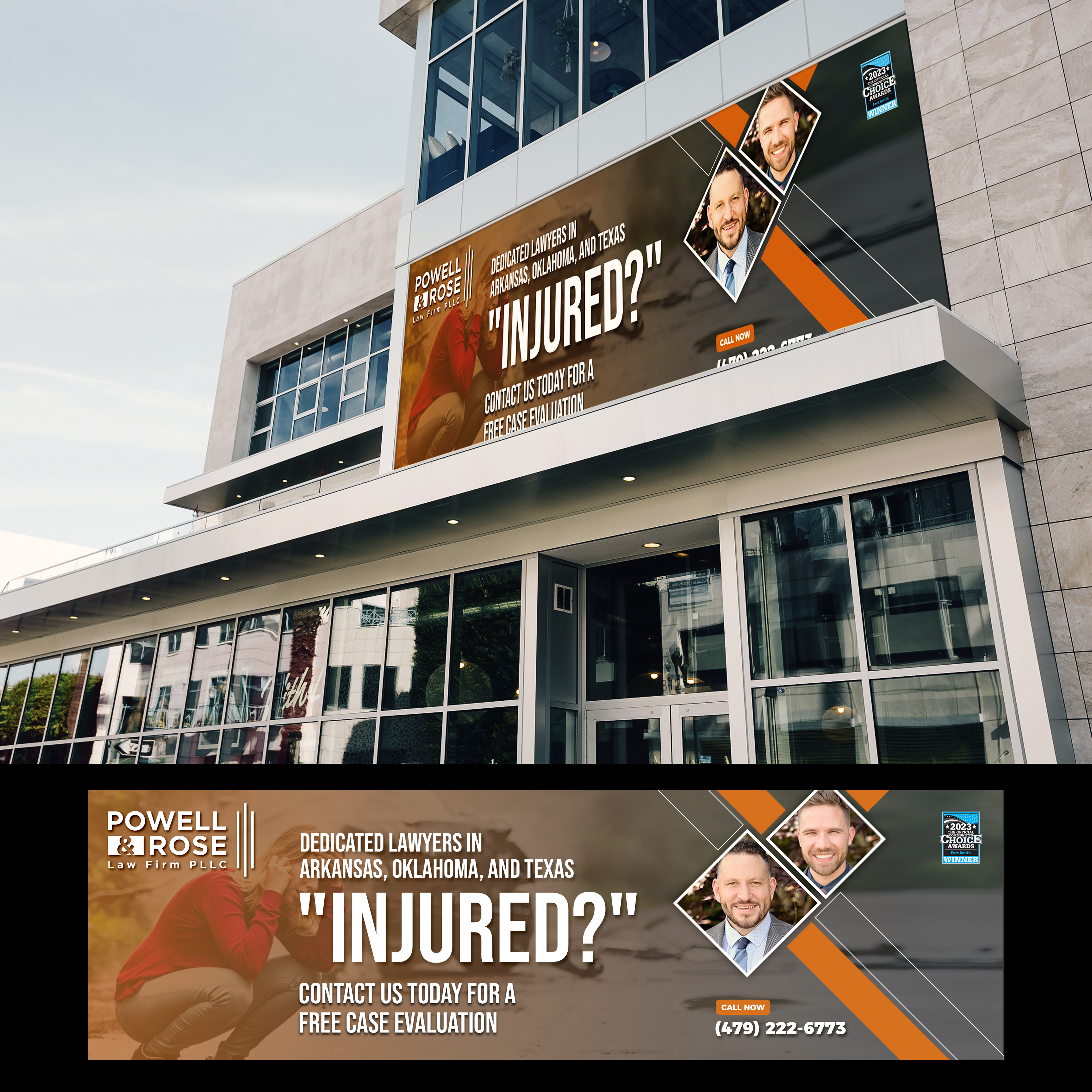 Billboard Design by creativeoutline for Law Offices of David L Powell, PLLC | Design #33166934