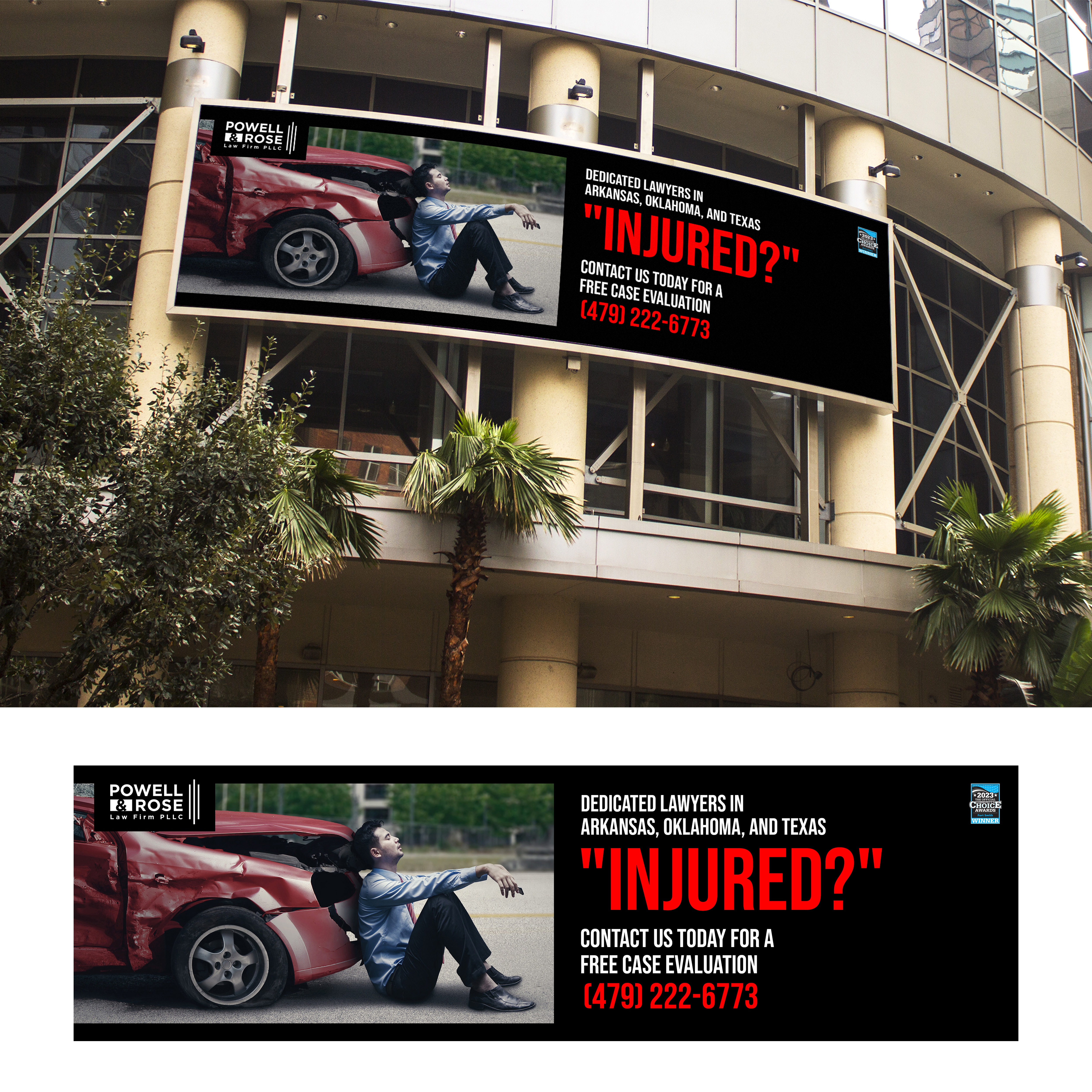 Billboard Design by creativeoutline for Law Offices of David L Powell, PLLC | Design #33167176