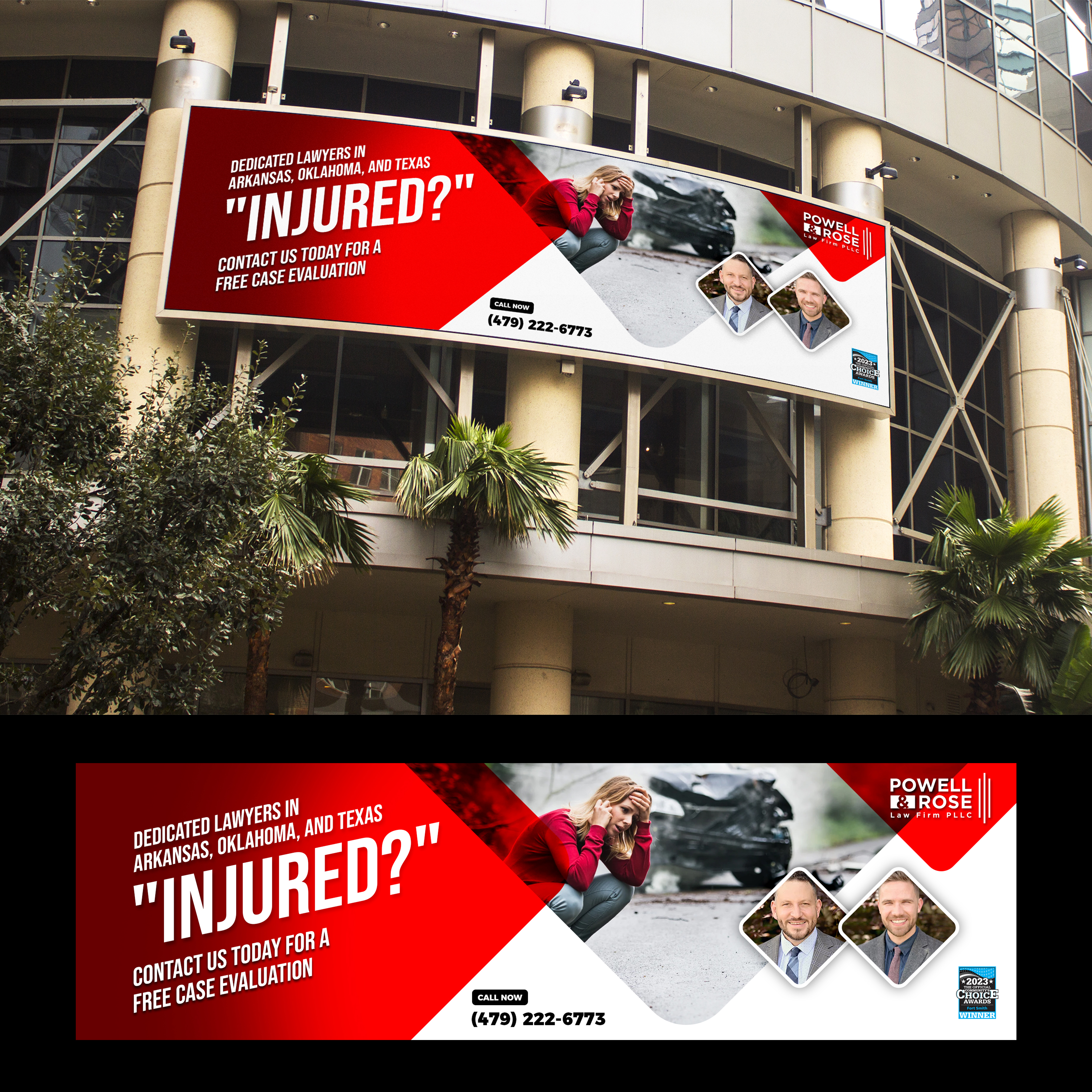 Billboard Design by creativeoutline for Law Offices of David L Powell, PLLC | Design #33167268