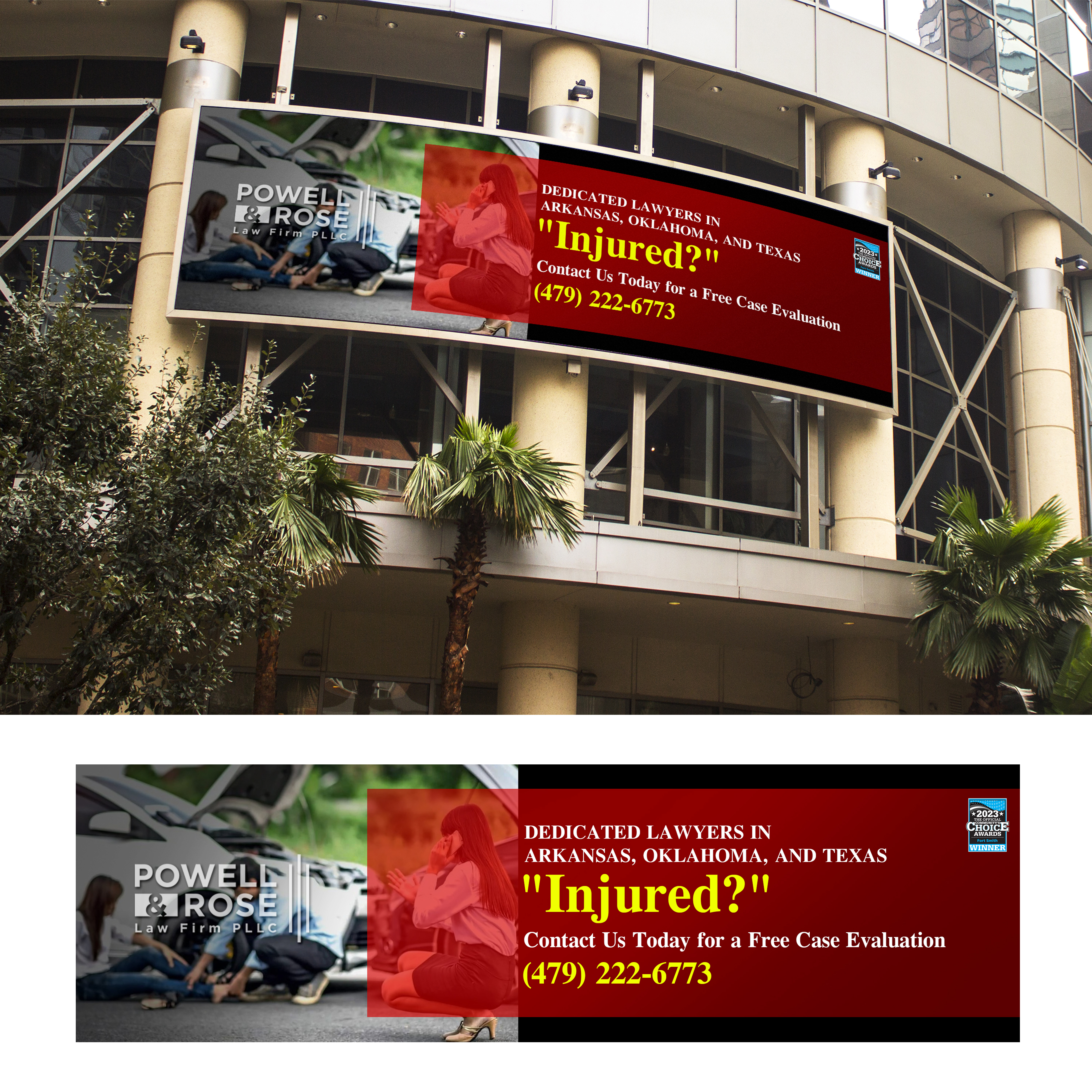 Billboard Design by creativeoutline for Law Offices of David L Powell, PLLC | Design #33167764