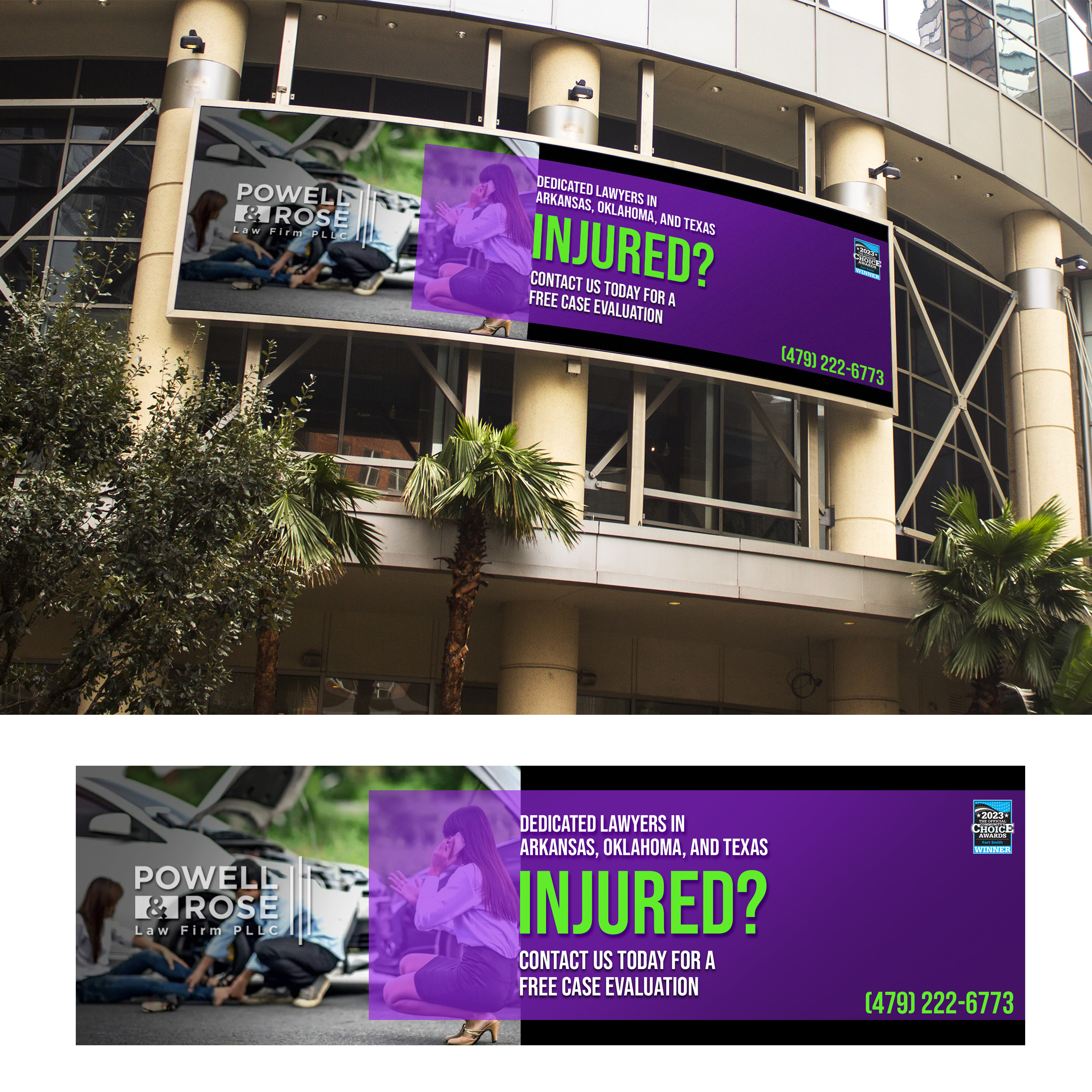 Billboard Design by creativeoutline for Law Offices of David L Powell, PLLC | Design #33167766