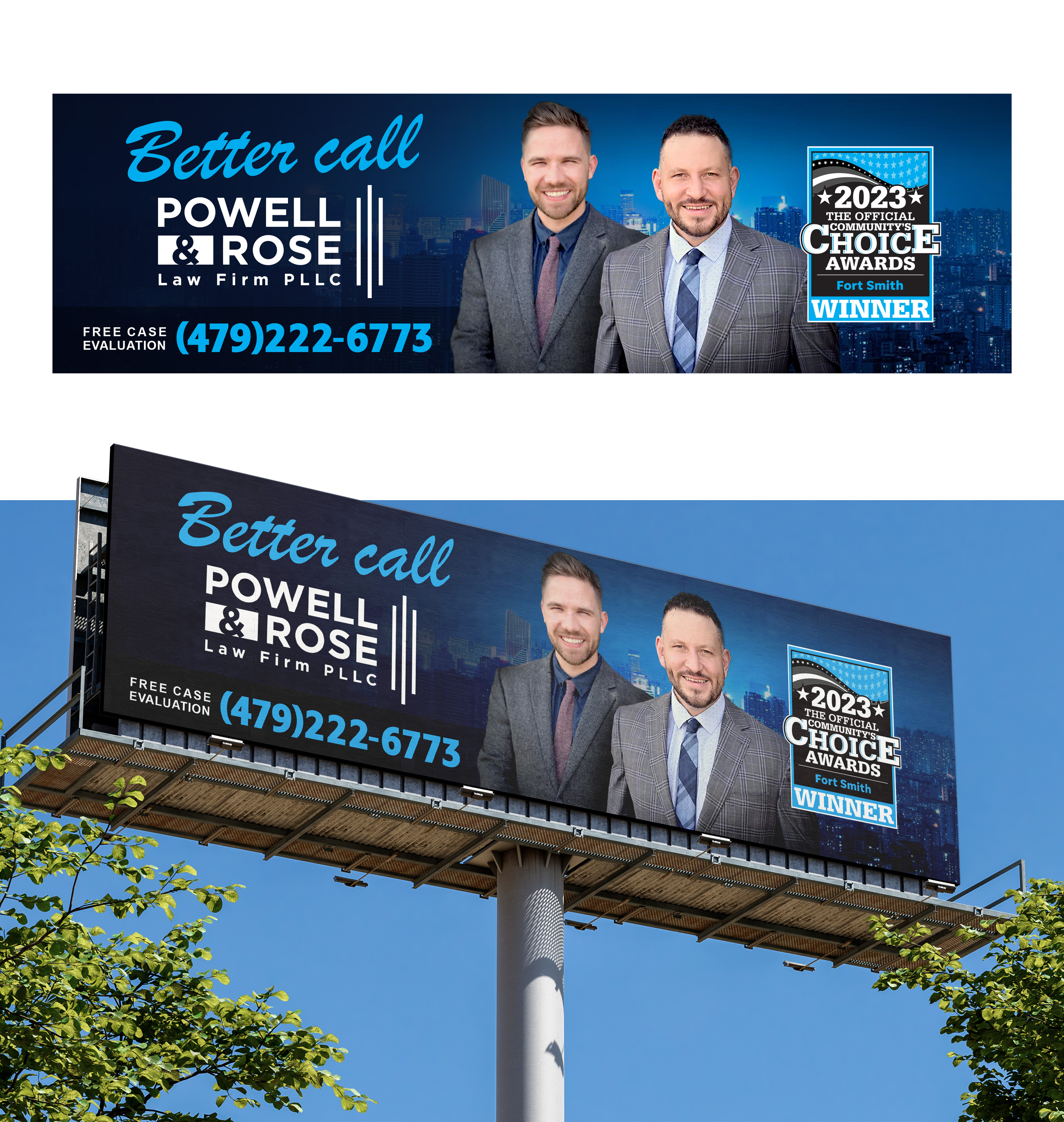 Diseño de Cartelera por JR-Design para Law Offices of David L Powell, PLLC | Diseño #33158871