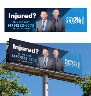 Diseño de Cartelera por JR-Design para Law Offices of David L Powell, PLLC | Diseño: #33158874