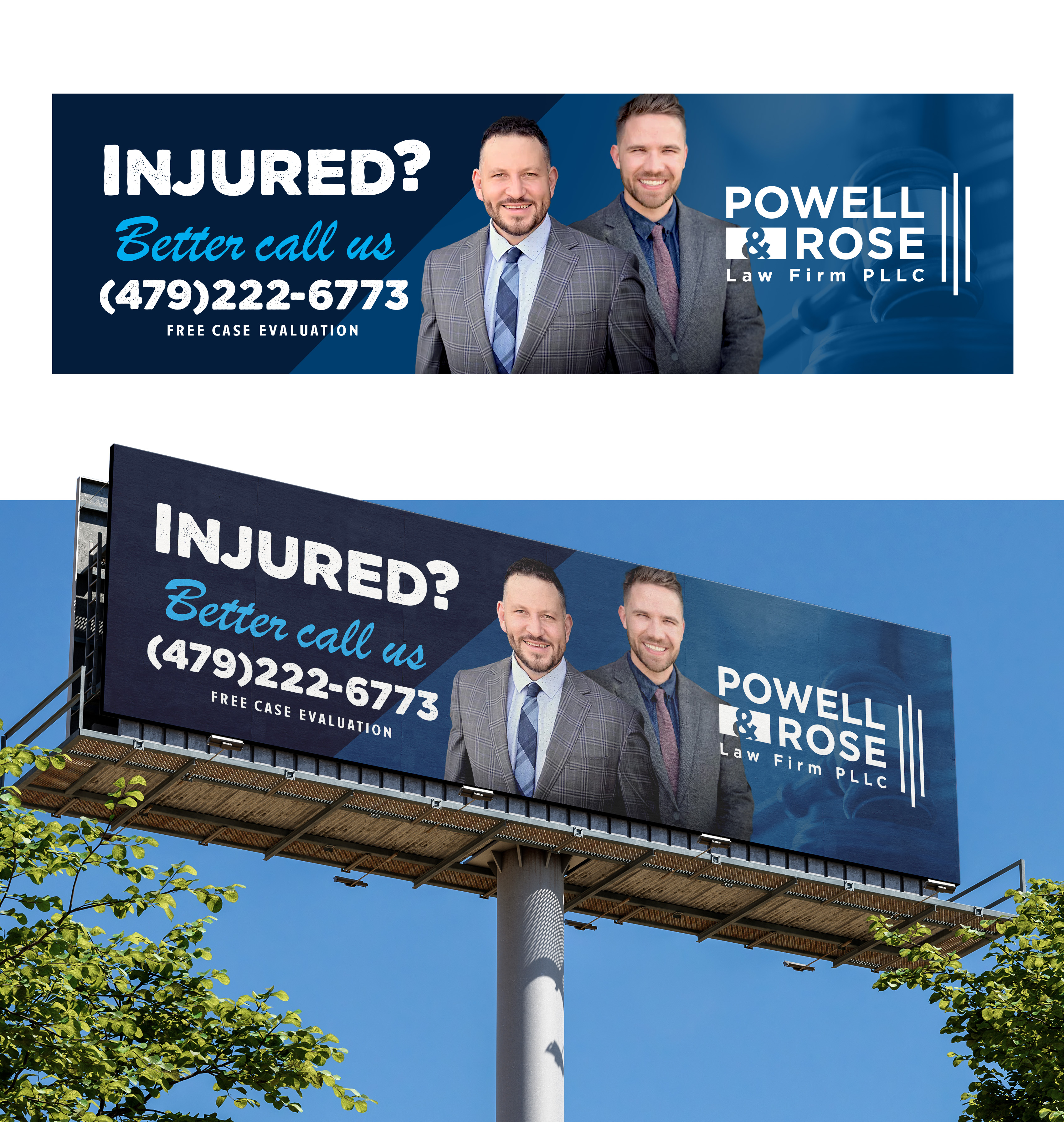Werbetafel-Design von JR-Design für Law Offices of David L Powell, PLLC | Design #33158881