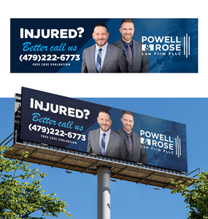 Diseño de Cartelera por JR-Design para Law Offices of David L Powell, PLLC | Diseño: #33158881