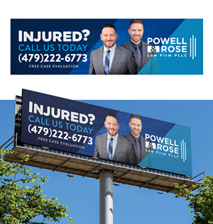 Diseño de Cartelera por JR-Design para Law Offices of David L Powell, PLLC | Diseño: #33159020