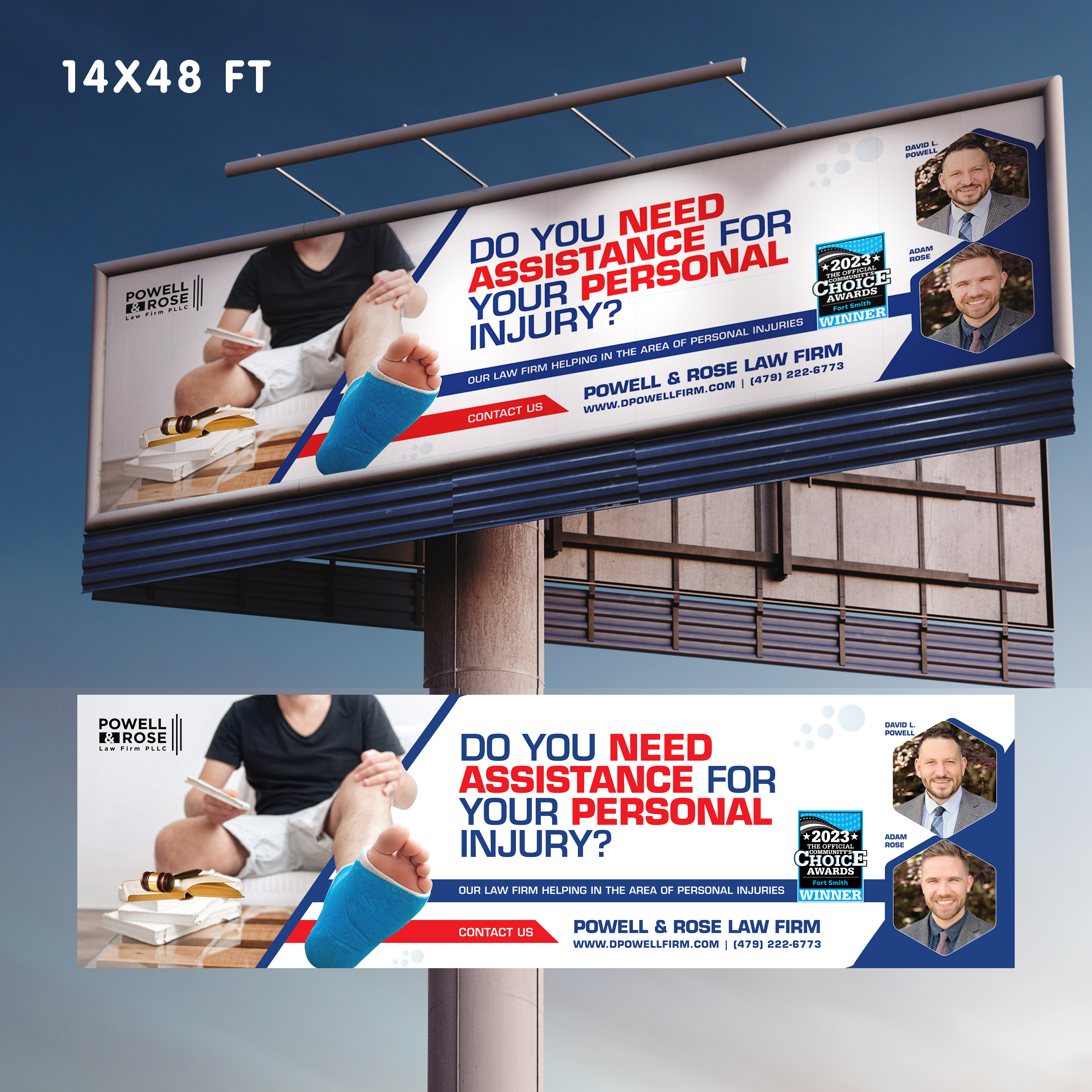 Billboard Design by svkreatives for Law Offices of David L Powell, PLLC | Design #33156448