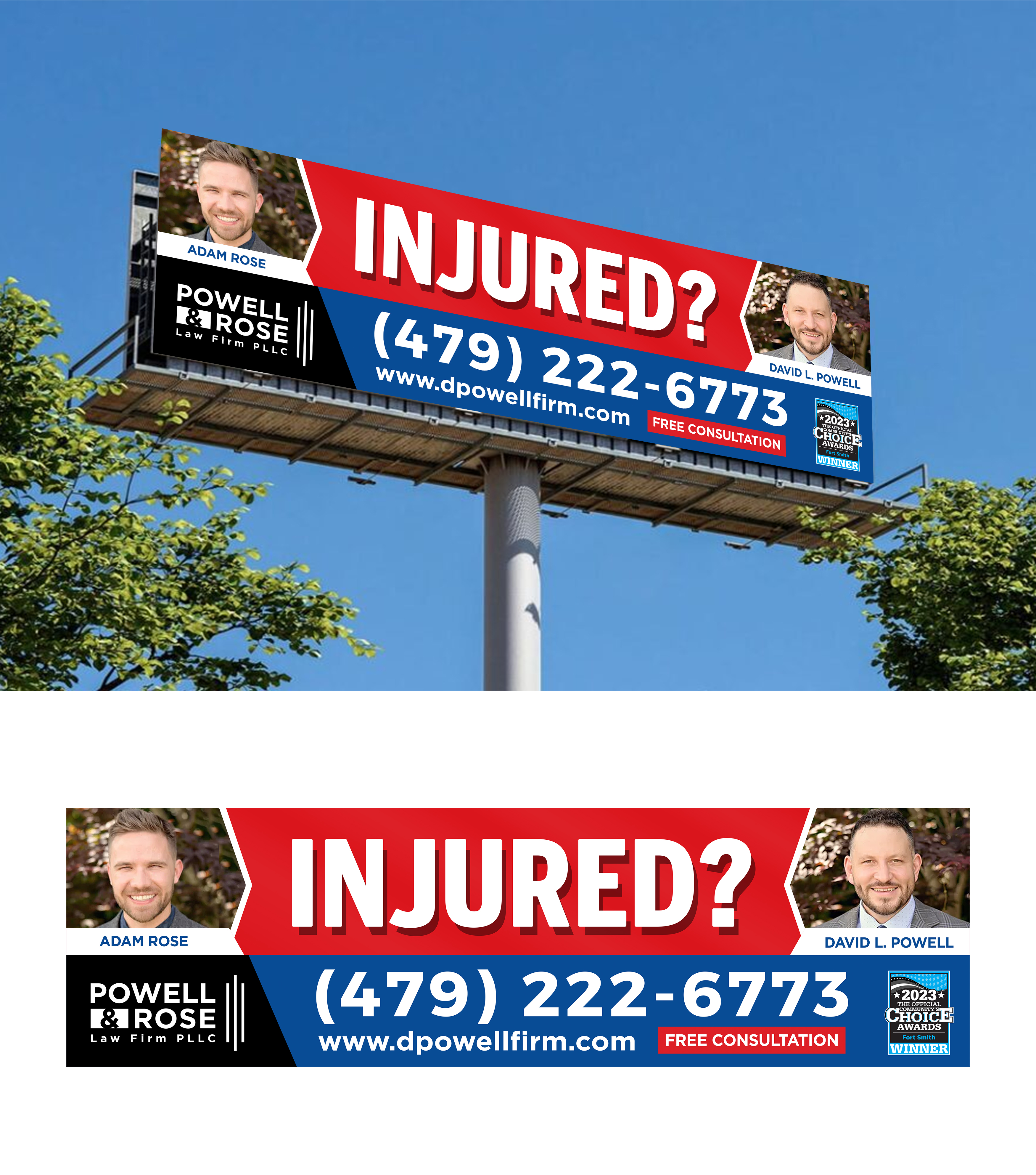 Billboard Design by ARTOGRAPHY for Law Offices of David L Powell, PLLC | Design #33152317