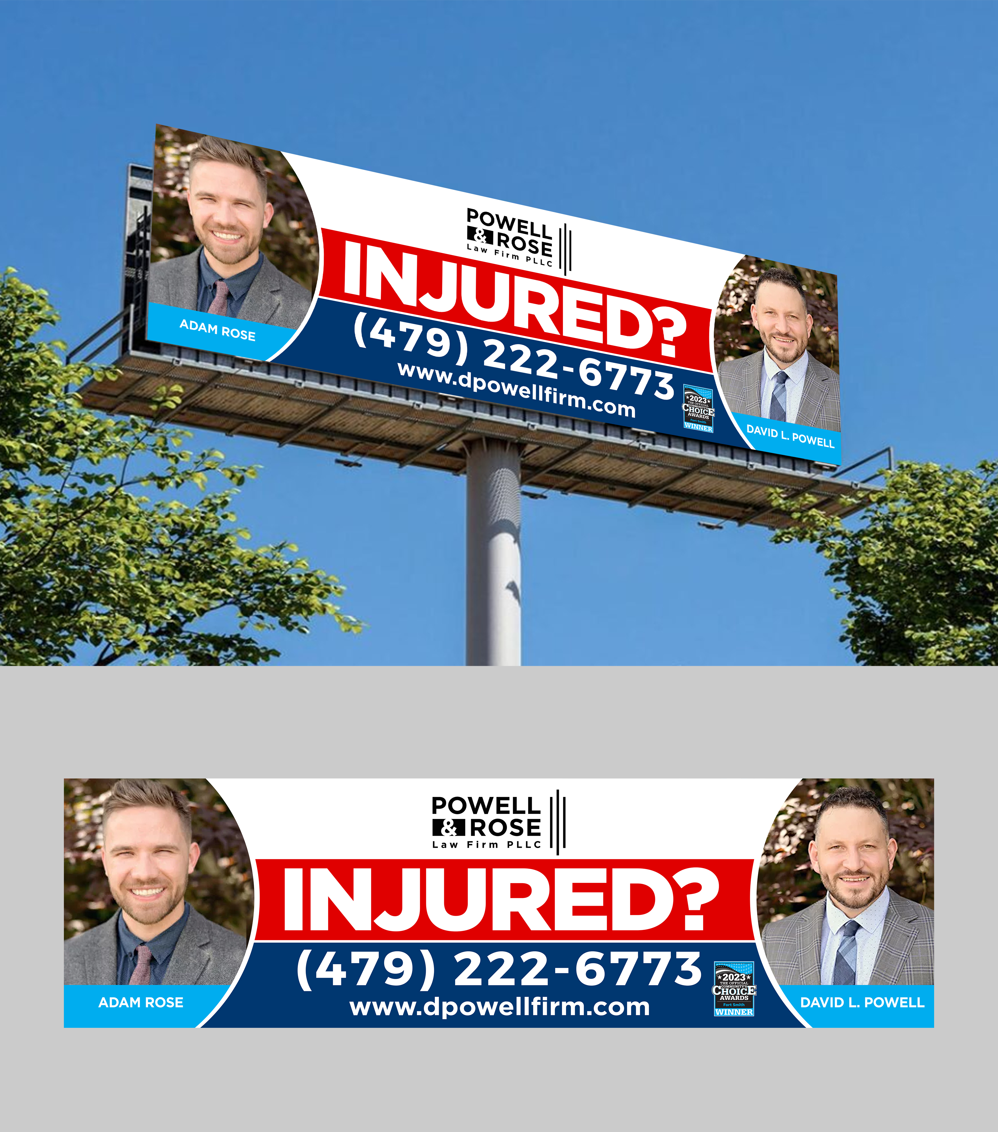 Billboard Design by ARTOGRAPHY for Law Offices of David L Powell, PLLC | Design #33152394