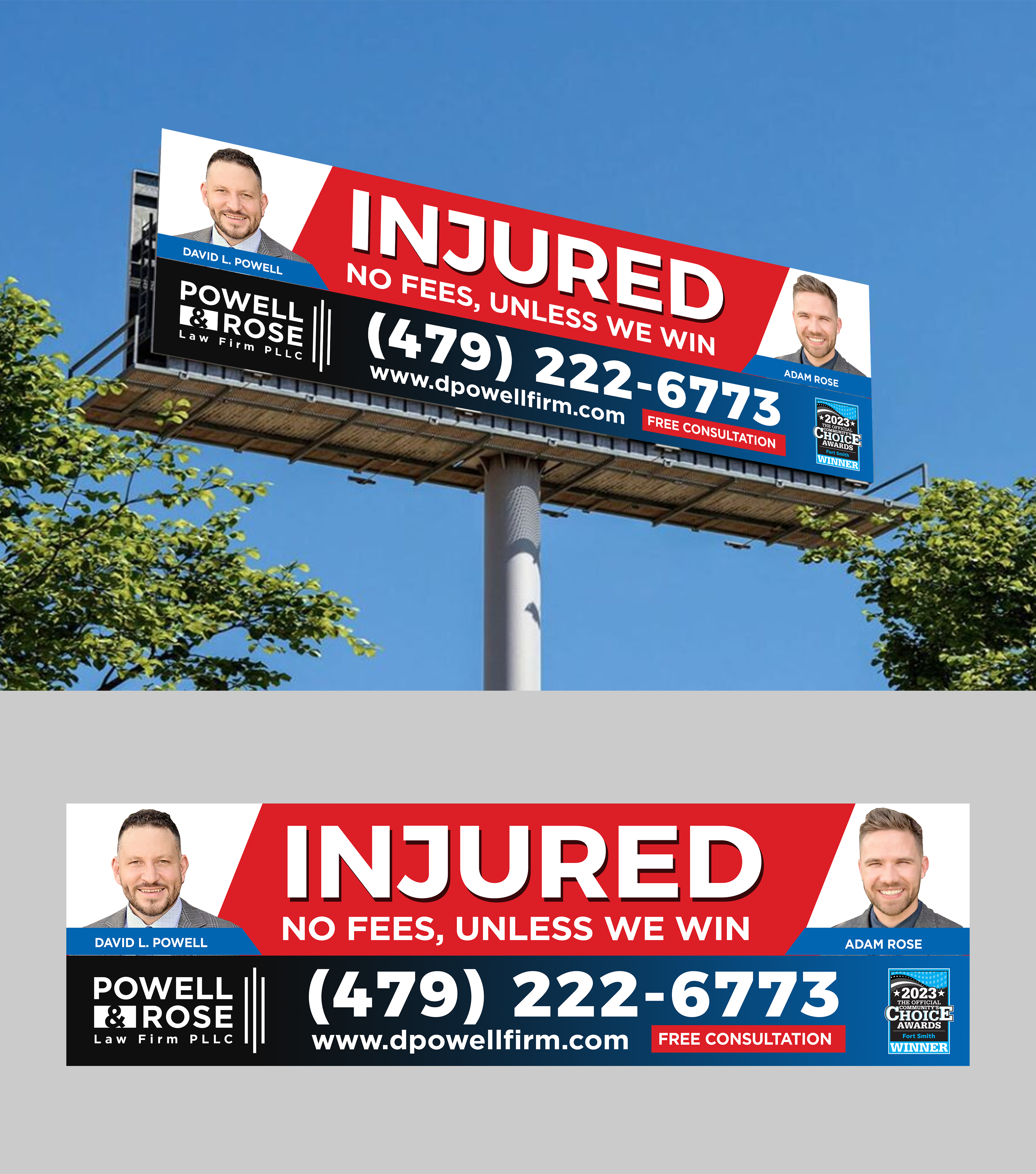 Billboard Design by ARTOGRAPHY for Law Offices of David L Powell, PLLC | Design #33157231