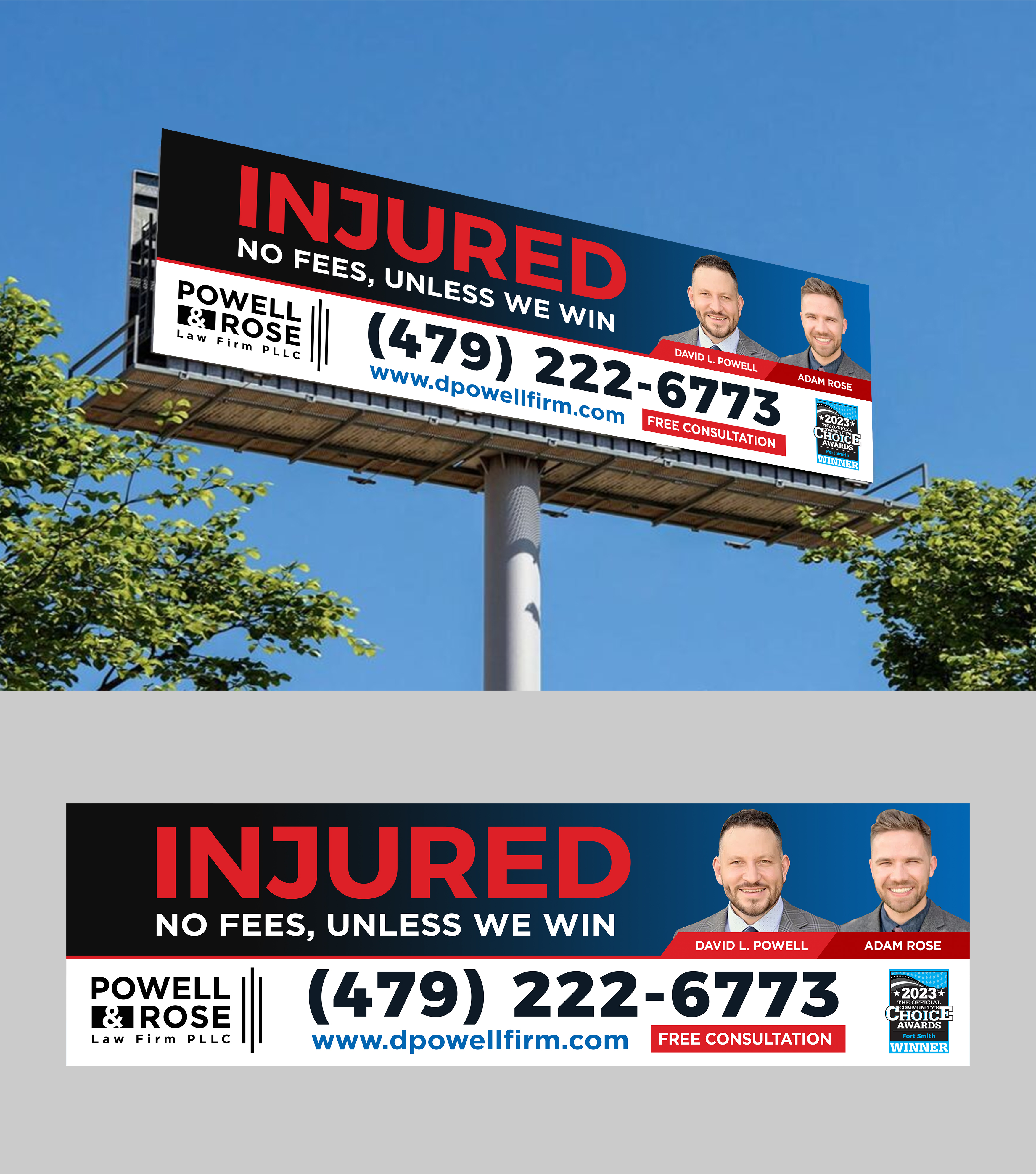 Billboard Design by ARTOGRAPHY for Law Offices of David L Powell, PLLC | Design #33157232