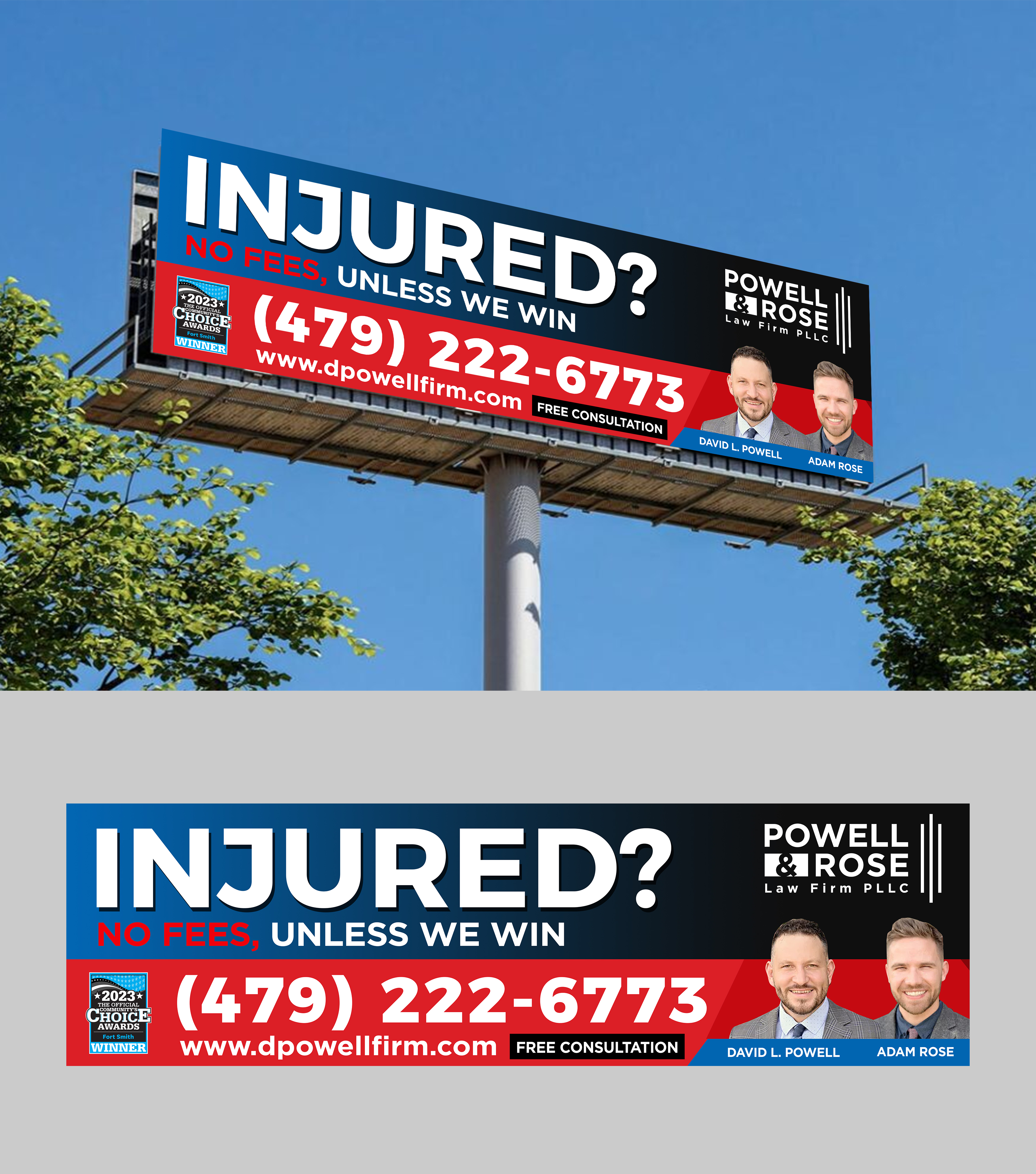 Billboard Design by ARTOGRAPHY for Law Offices of David L Powell, PLLC | Design #33157273
