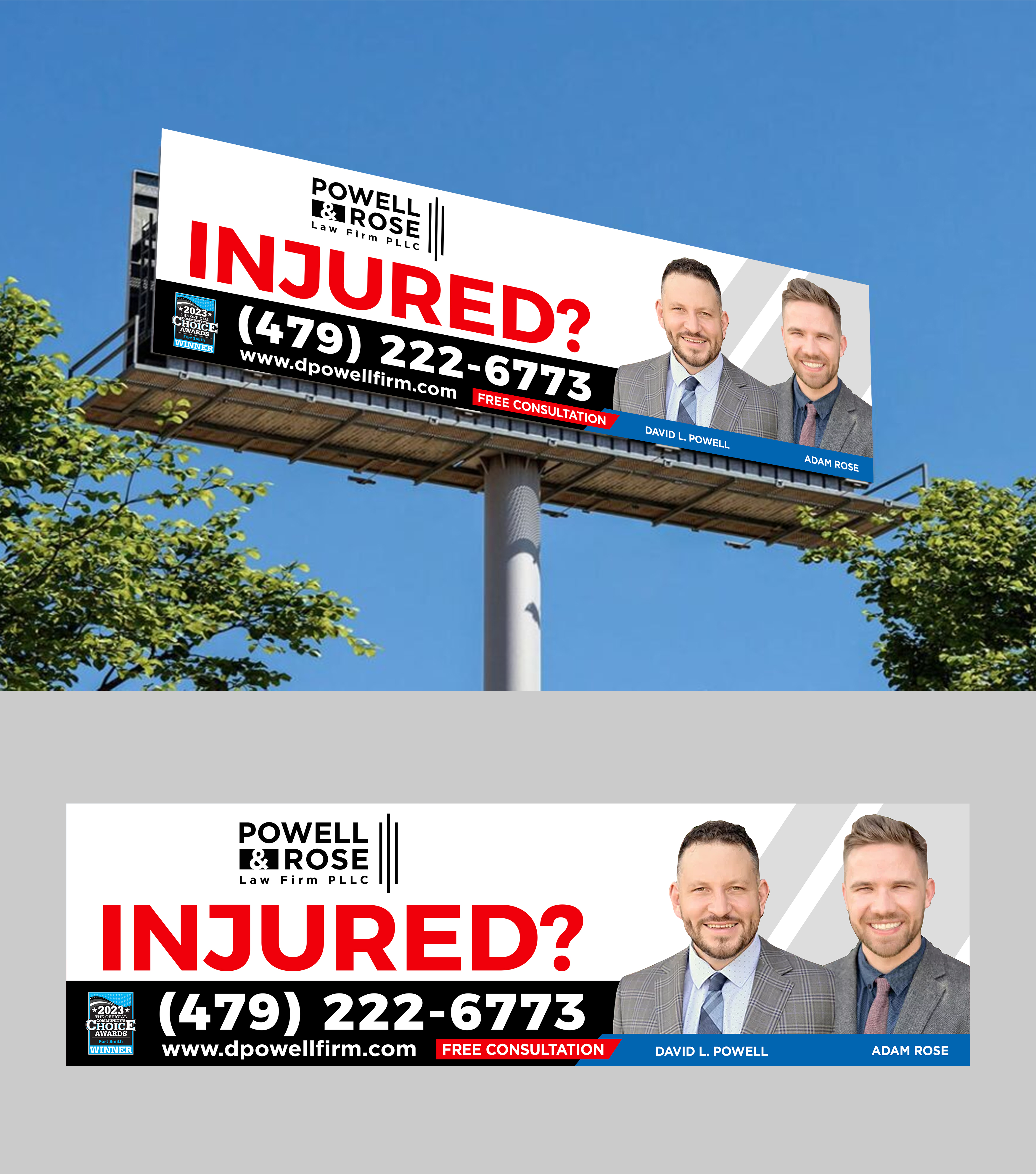 Billboard Design by ARTOGRAPHY for Law Offices of David L Powell, PLLC | Design #33157364
