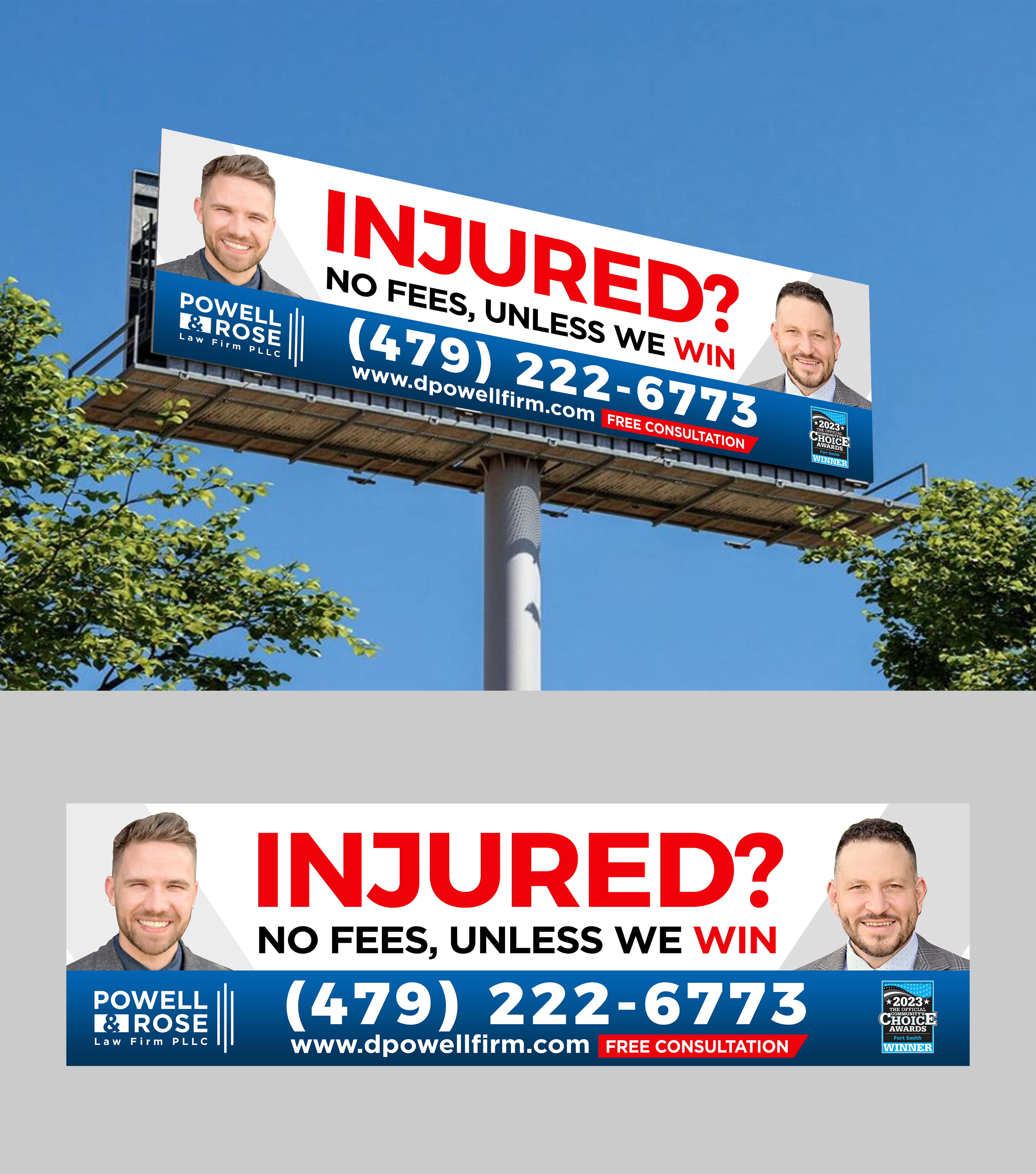 Billboard Design by ARTOGRAPHY for Law Offices of David L Powell, PLLC | Design #33157365