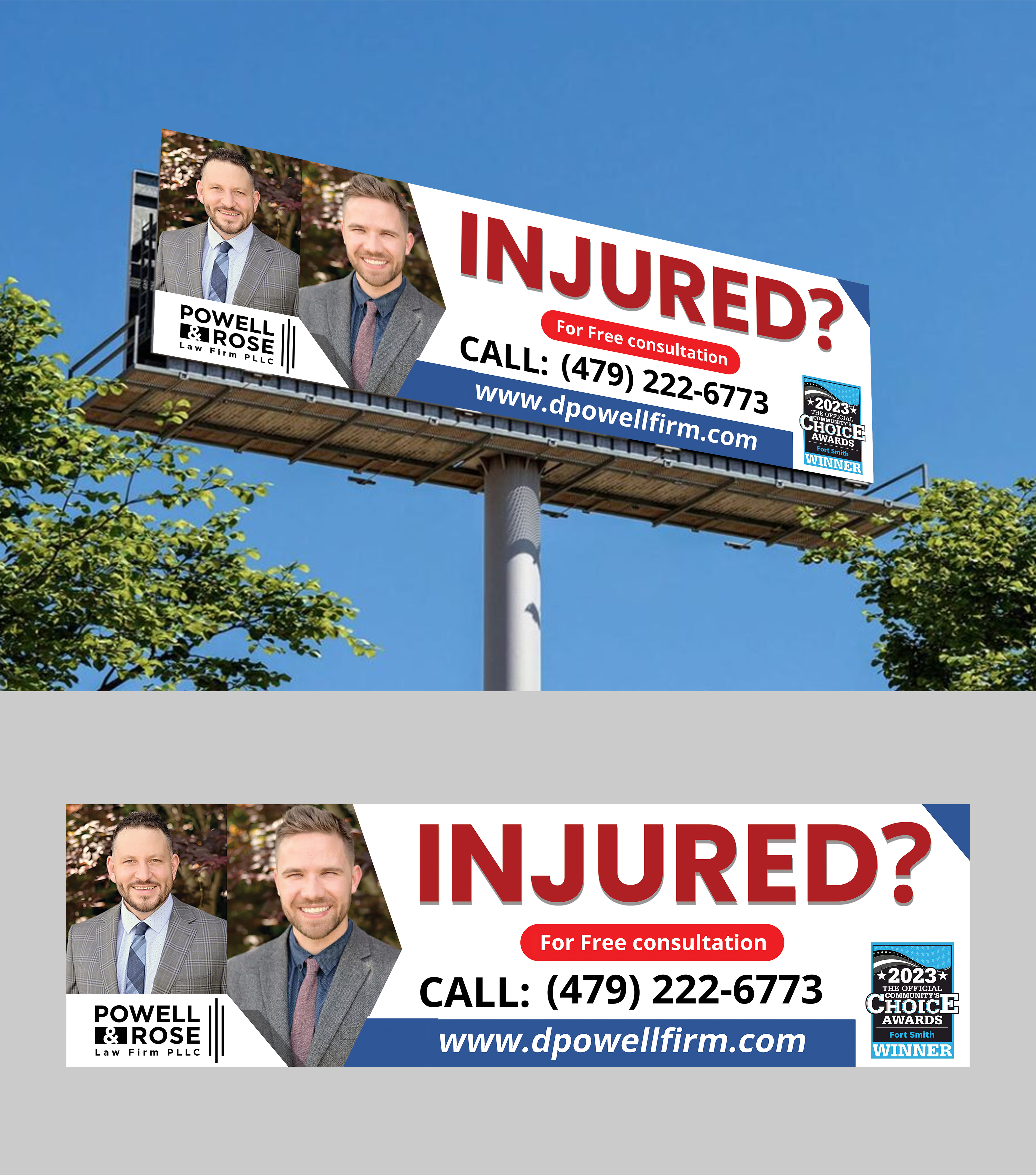 Billboard Design by ARTOGRAPHY for Law Offices of David L Powell, PLLC | Design #33157685