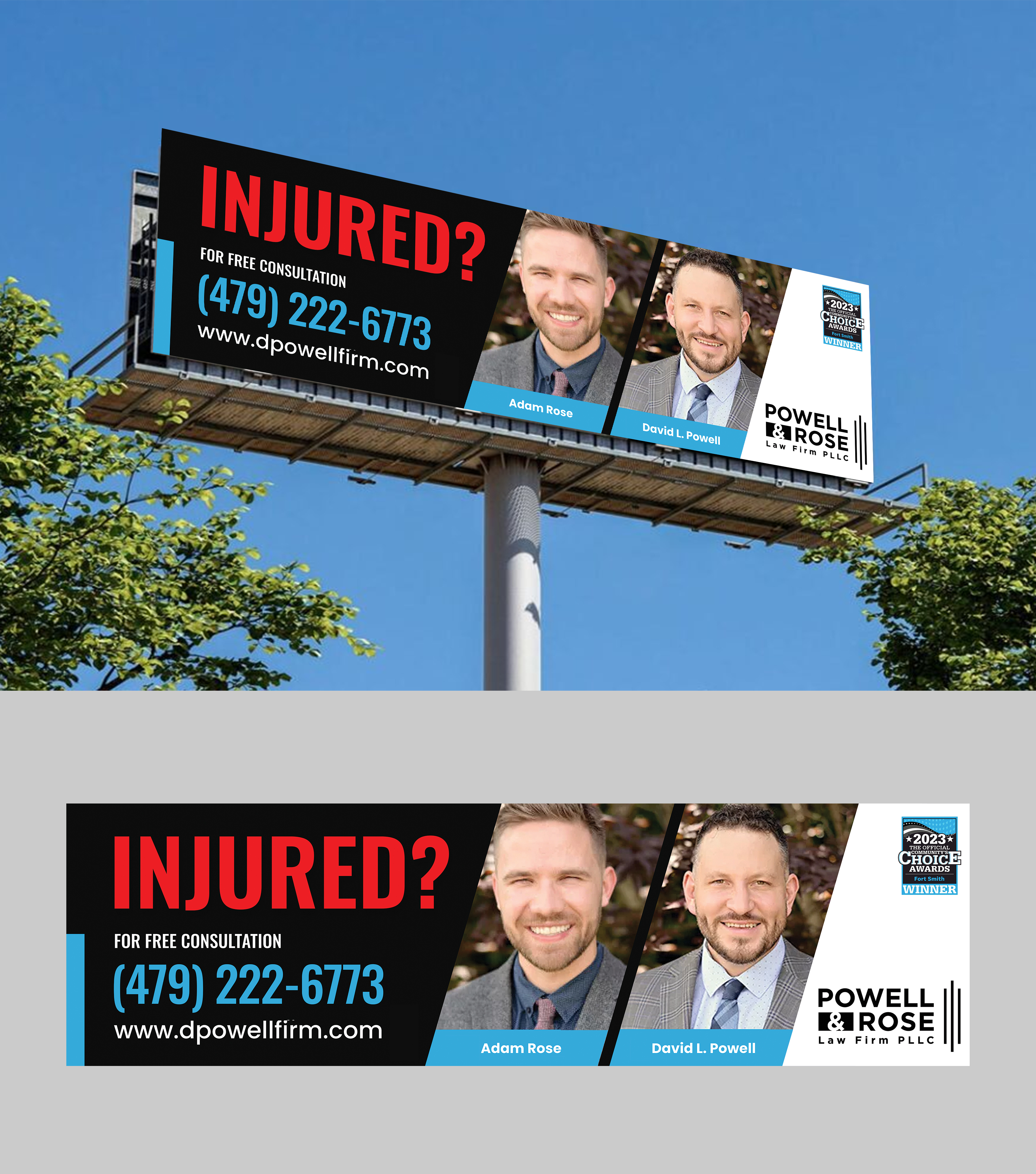 Billboard Design by ARTOGRAPHY for Law Offices of David L Powell, PLLC | Design #33157687