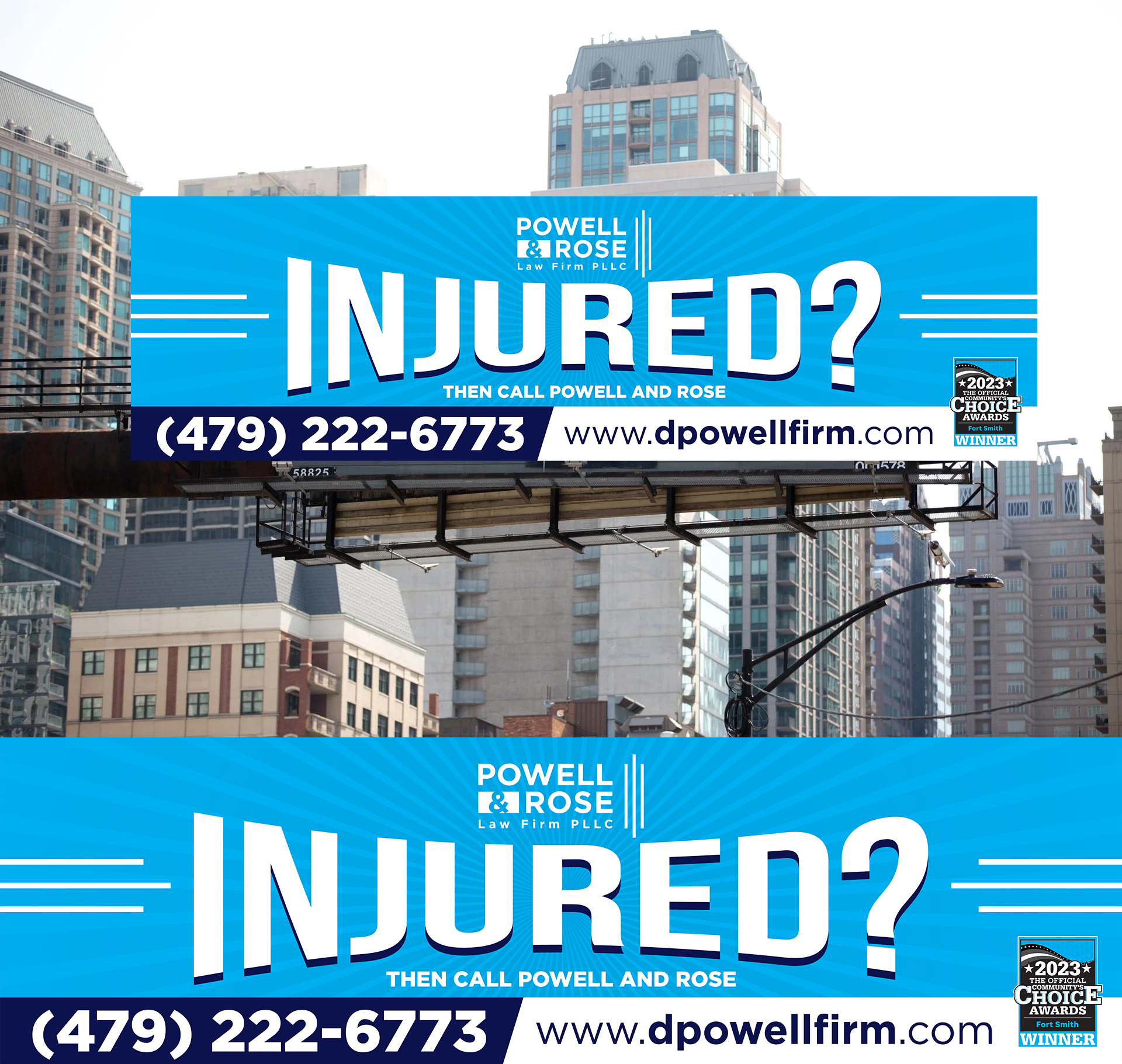 Diseño de Cartelera por Aurora:) para Law Offices of David L Powell, PLLC | Diseño #33154626