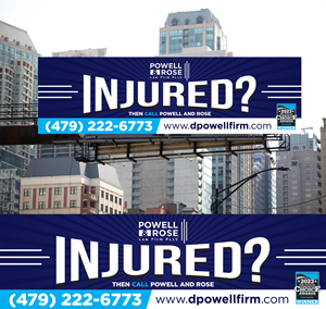 Werbetafel-Design von Aurora:) für Law Offices of David L Powell, PLLC | Design: #33154627
