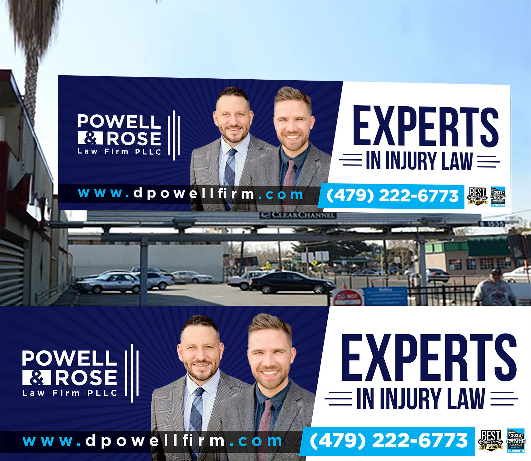 Billboard Design by Aurora:) for Law Offices of David L Powell, PLLC | Design #33156014