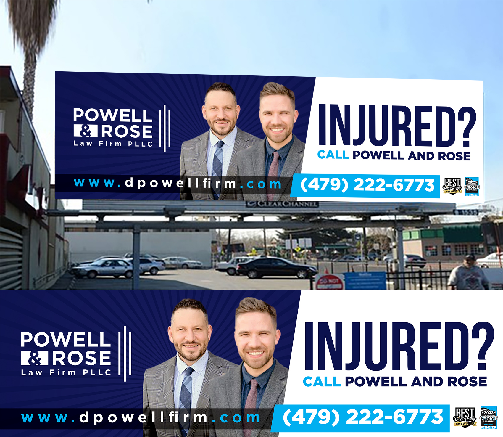 Diseño de Cartelera por Aurora:) para Law Offices of David L Powell, PLLC | Diseño #33156017