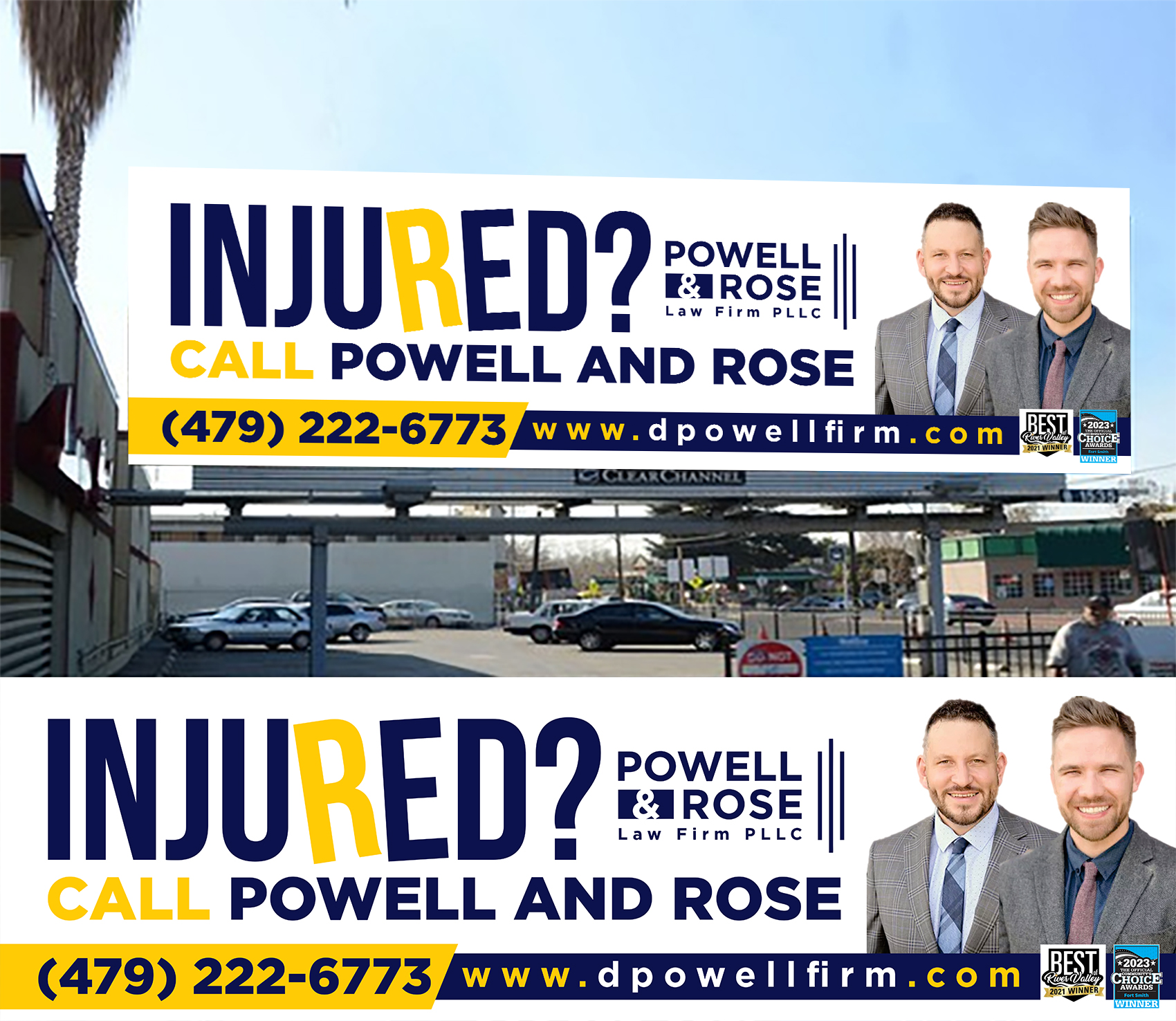 Billboard Design by Aurora:) for Law Offices of David L Powell, PLLC | Design #33156365