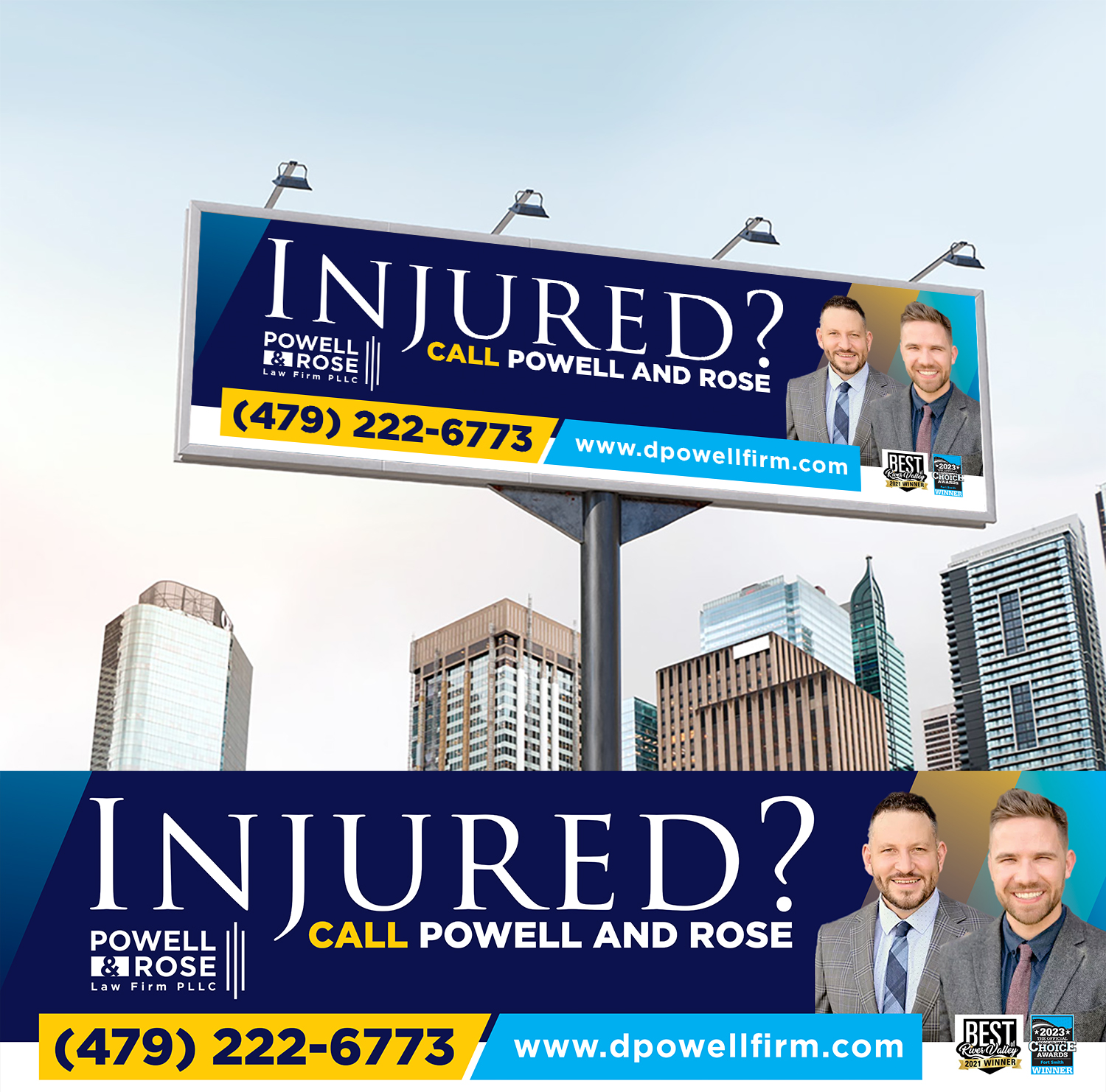 Diseño de Cartelera por Aurora:) para Law Offices of David L Powell, PLLC | Diseño #33161649
