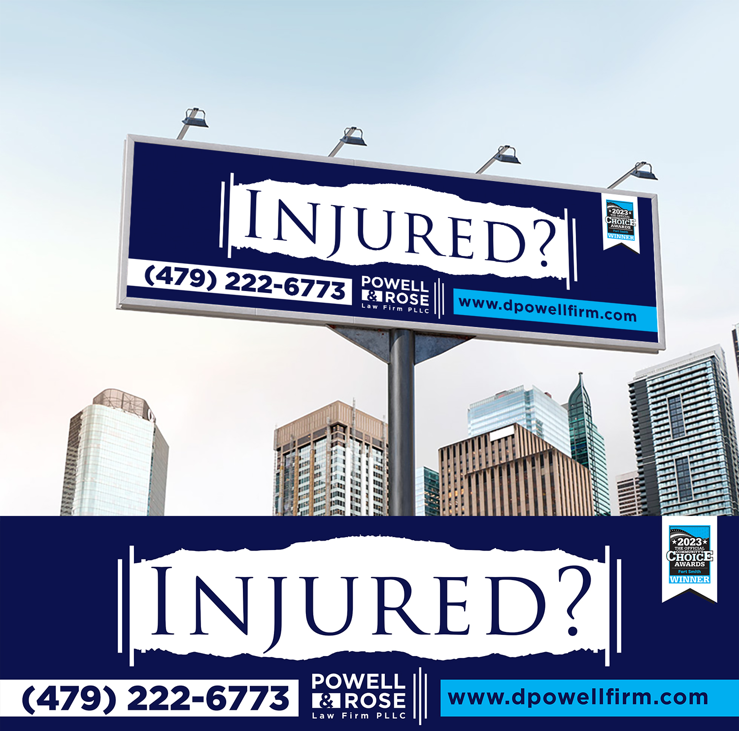 Billboard Design by Aurora:) for Law Offices of David L Powell, PLLC | Design #33161651
