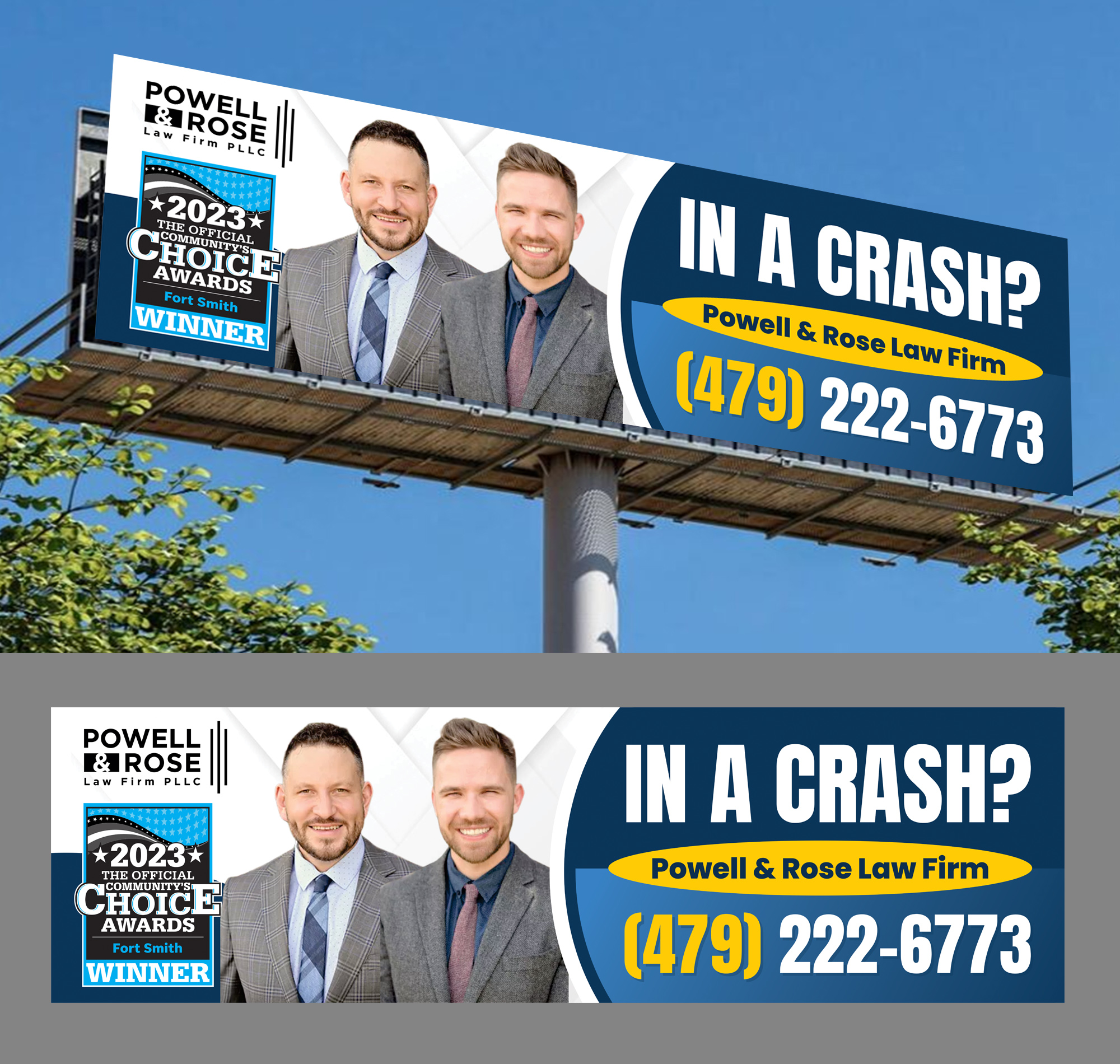Diseño de Cartelera por Dzhafir para Law Offices of David L Powell, PLLC | Diseño #33166869
