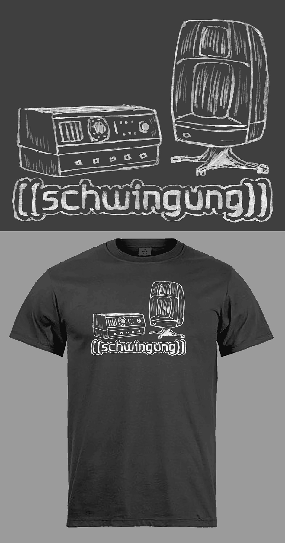 T-shirt Design by Johncina for ((schwingung)) multimedia solutions gmbh | Design #33175928