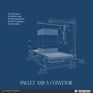 Vector of a pallet and a conveyor (Industrial)